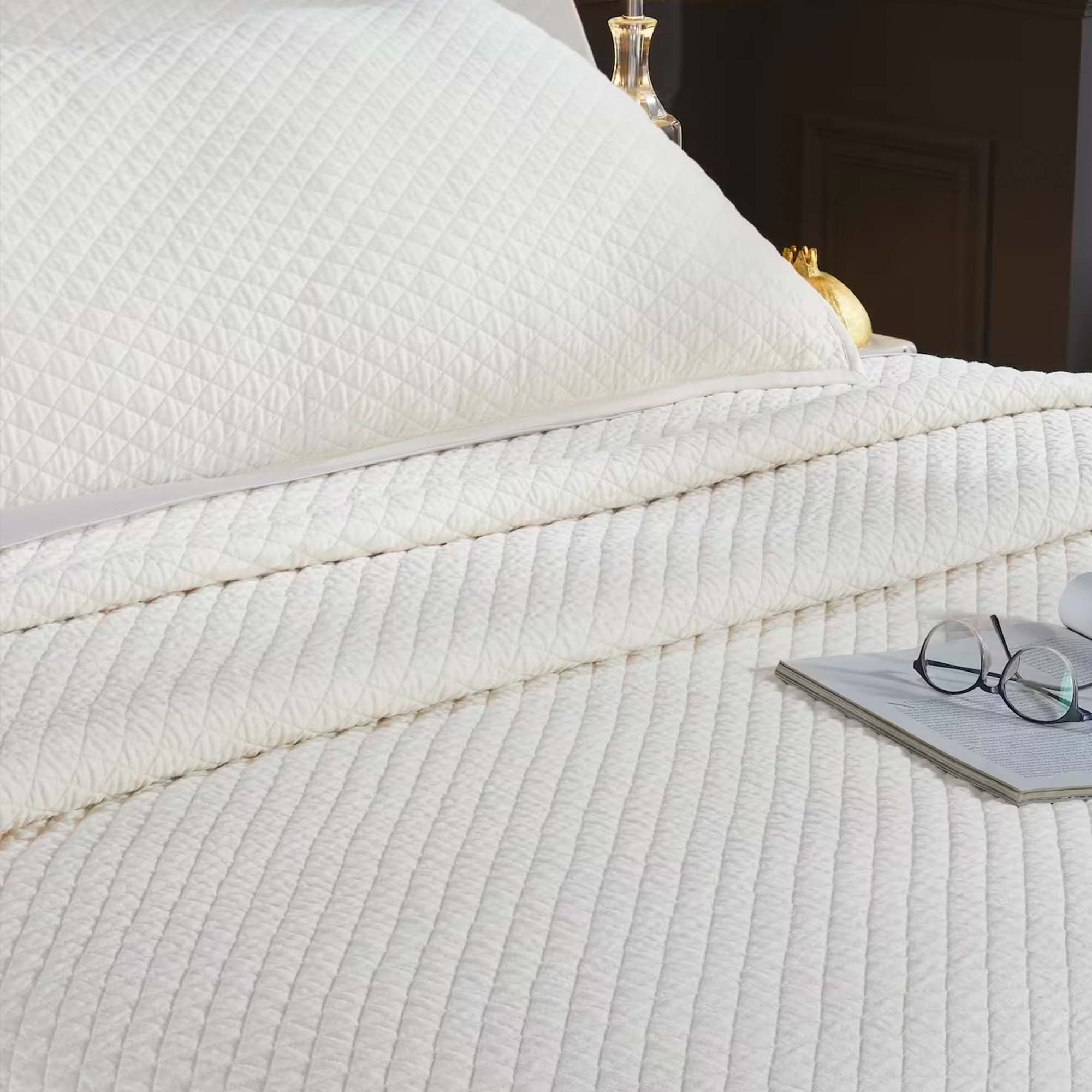 Merida Lyocell Diamond Quilted Coverlet Coverlet By Orchids Lux Home