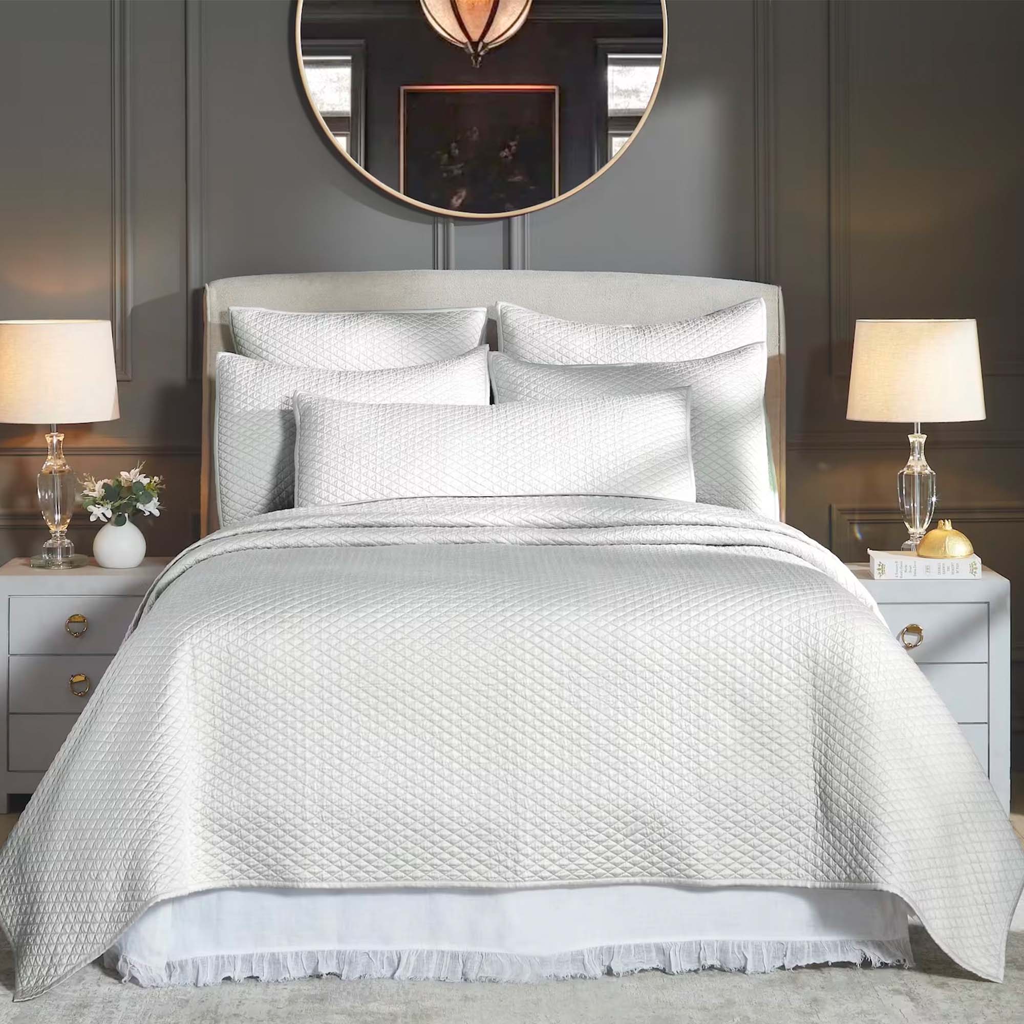 Merida Lyocell Diamond Quilted Coverlet Coverlet By Orchids Lux Home