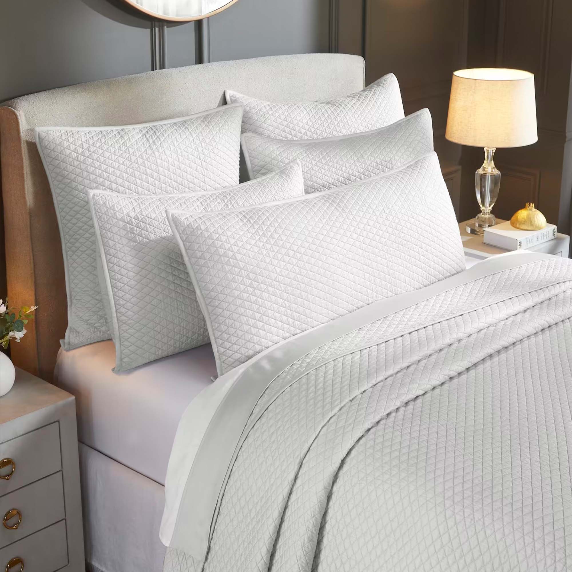 Merida Lyocell Diamond Quilted Coverlet Coverlet By Orchids Lux Home
