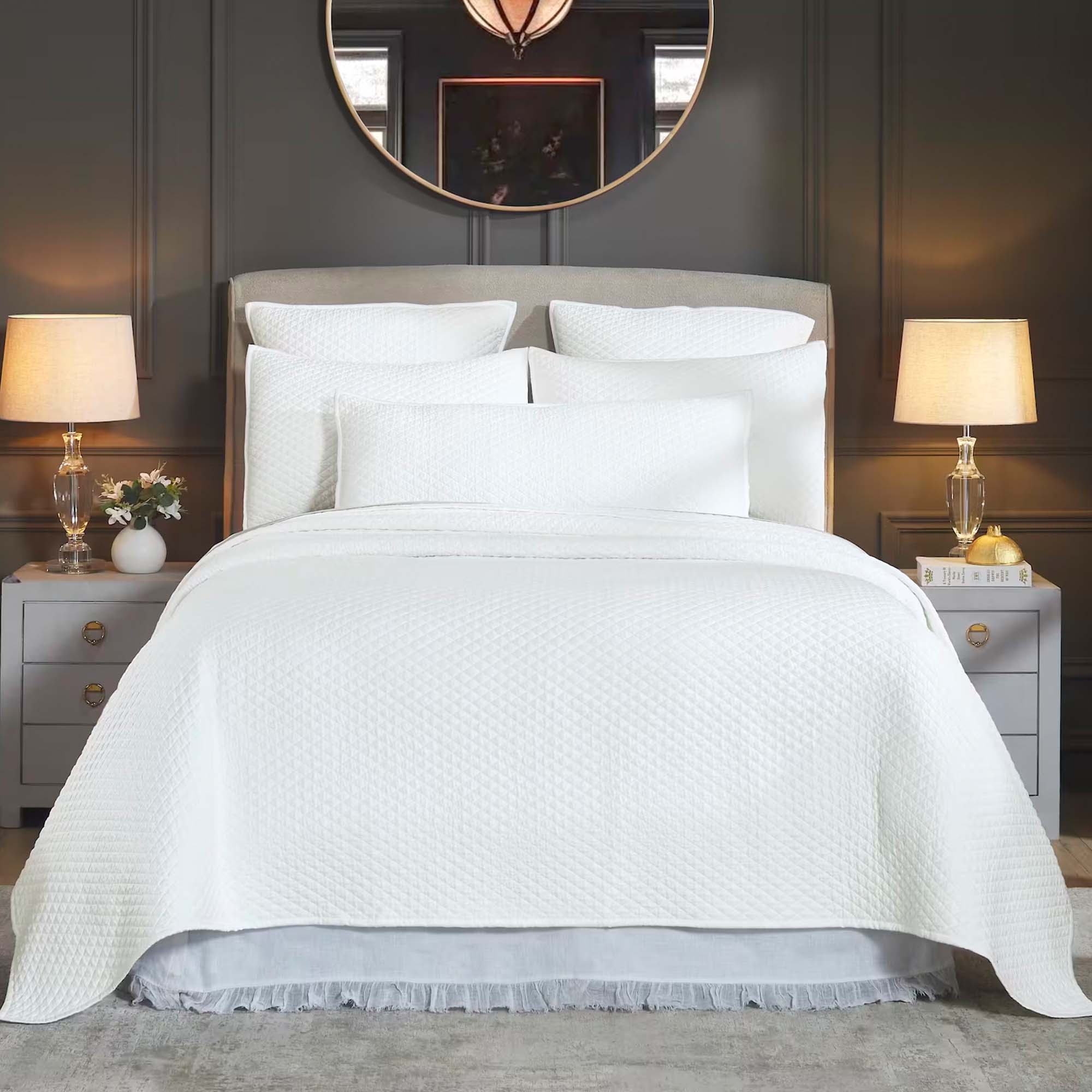 Merida Lyocell Diamond Quilted Coverlet Coverlet By Orchids Lux Home