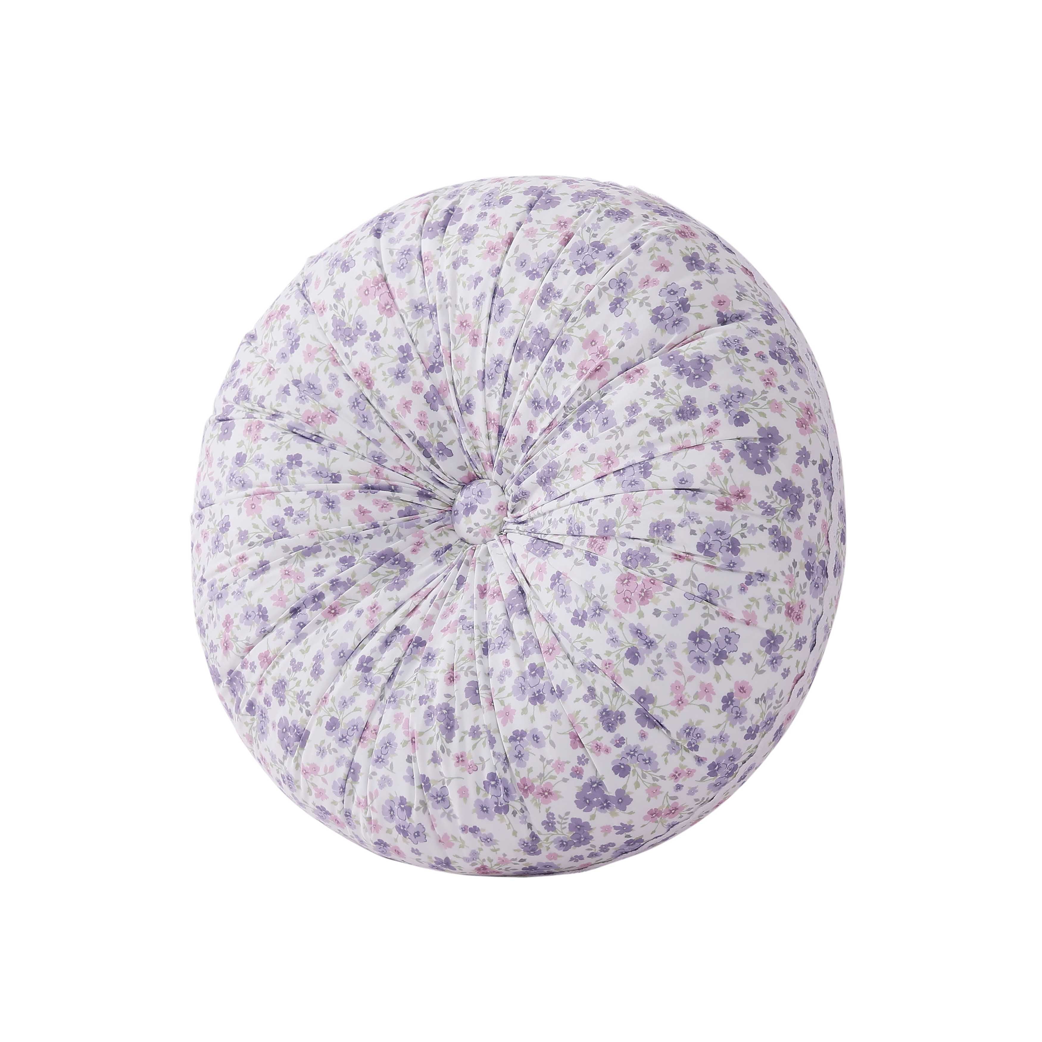 Nola Lilac Round Decorative Throw Pillow 15" x 15" Throw Pillows By J. Queen New York