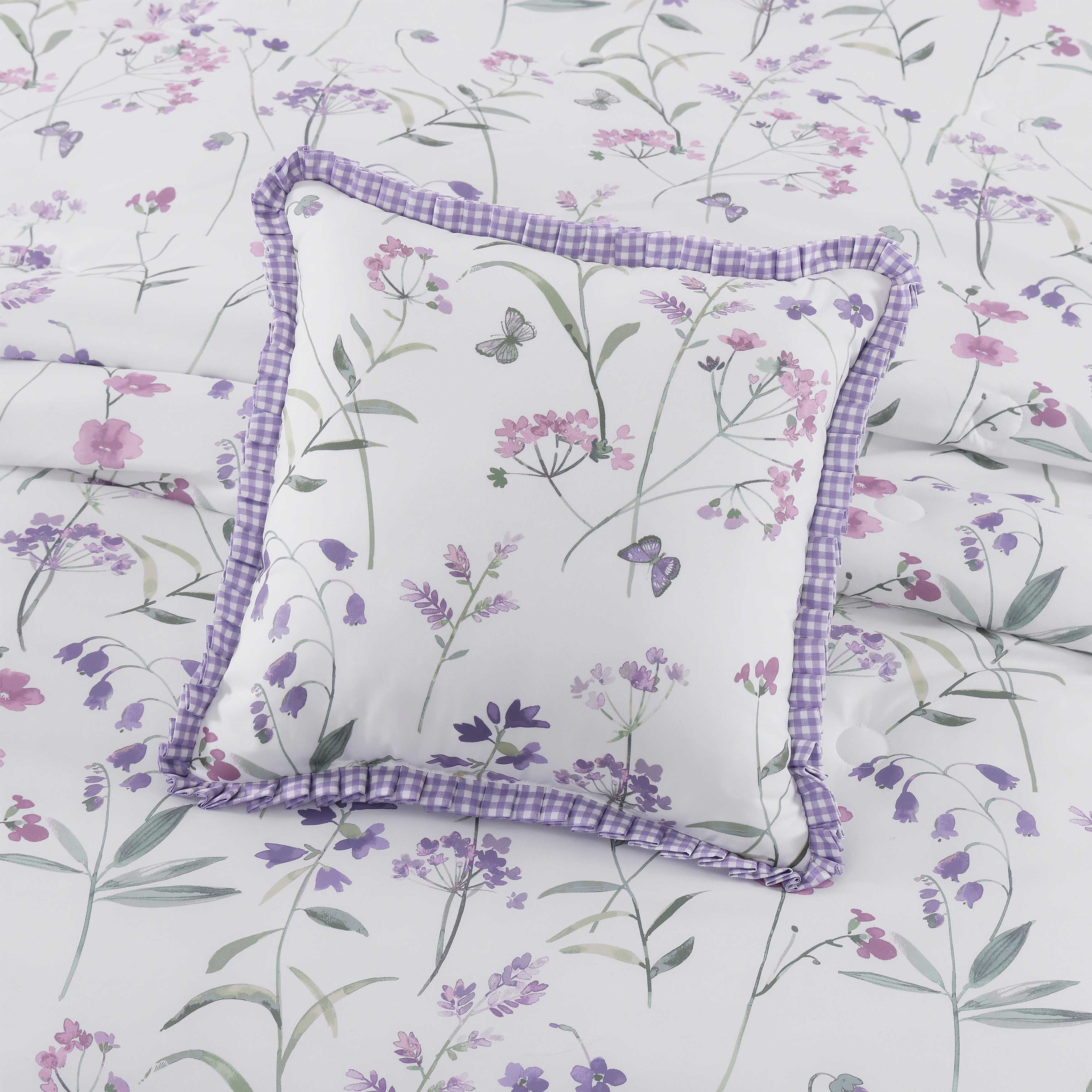 Nola Lilac Square Decorative Throw Pillow 18" x 18" Throw Pillows By J. Queen New York