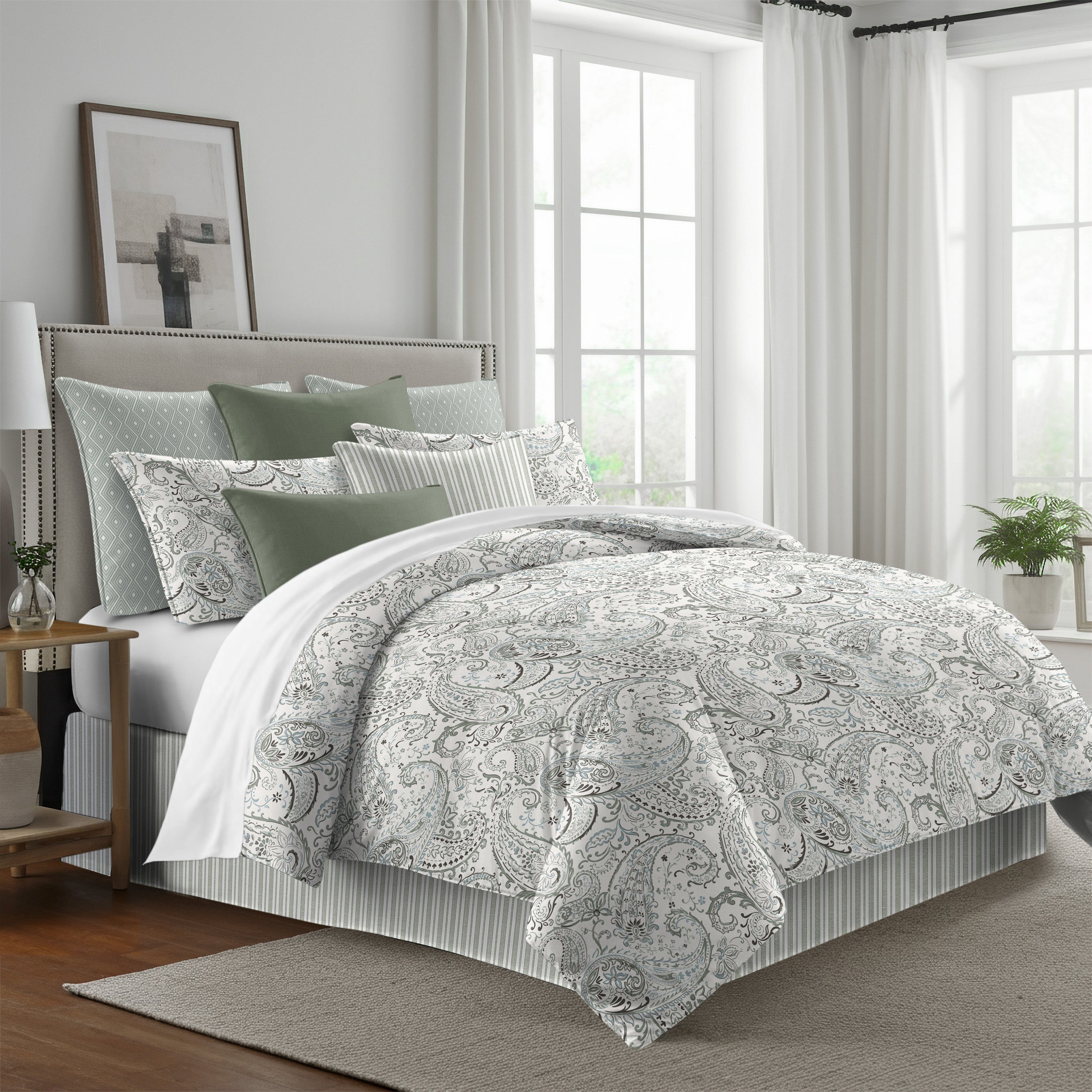 Paisley Seafoam 8 Piece Coverlet Set Coverlet By Colcha Linens