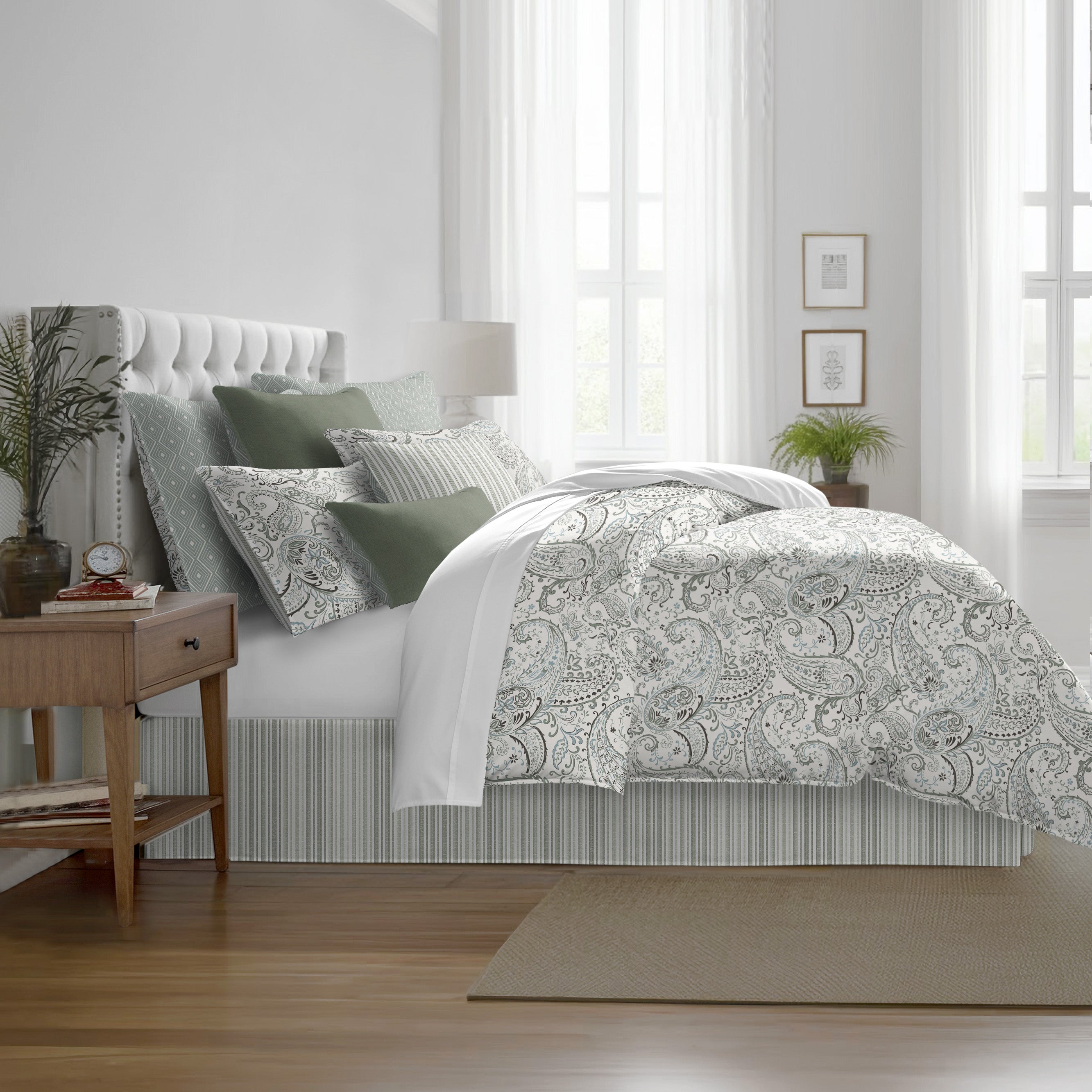 Paisley Seafoam 8 Piece Coverlet Set Coverlet By Colcha Linens
