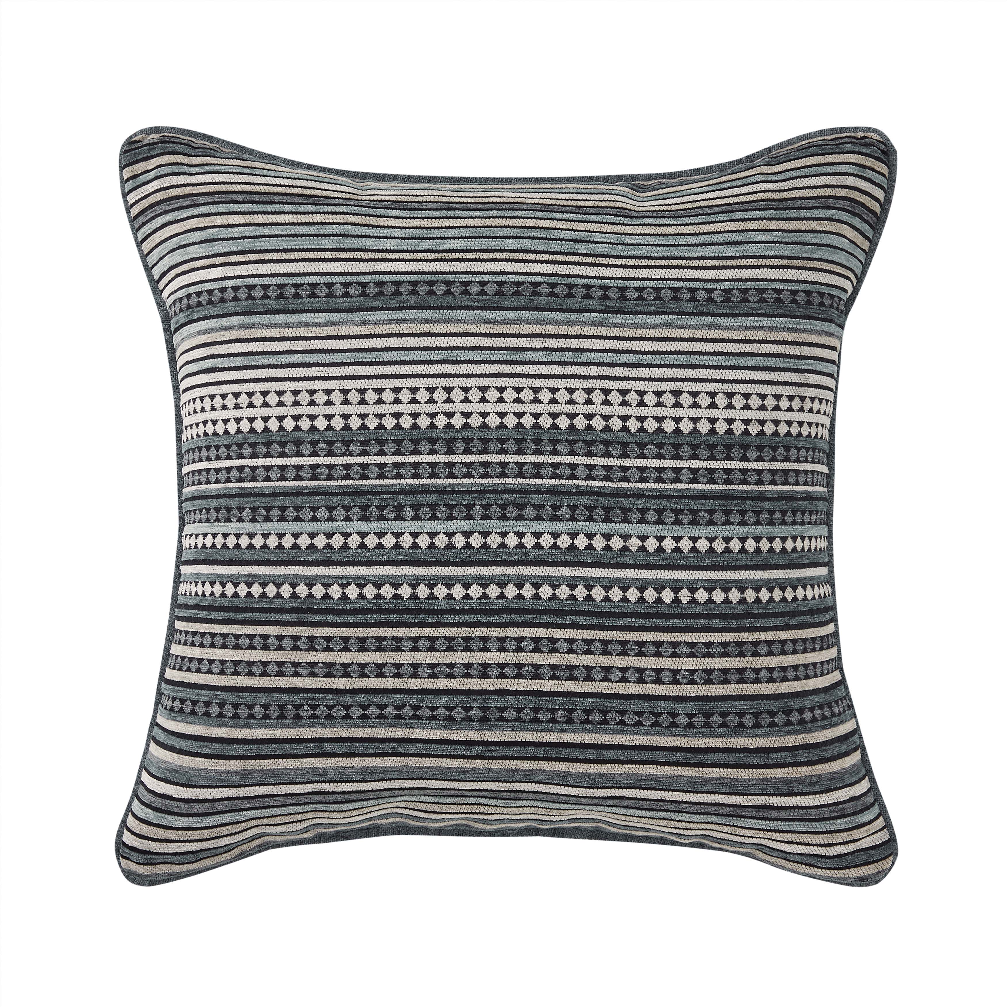 Parallel Slate Square Decorative Throw Pillow 20" x 20" Throw Pillows By J. Queen New York