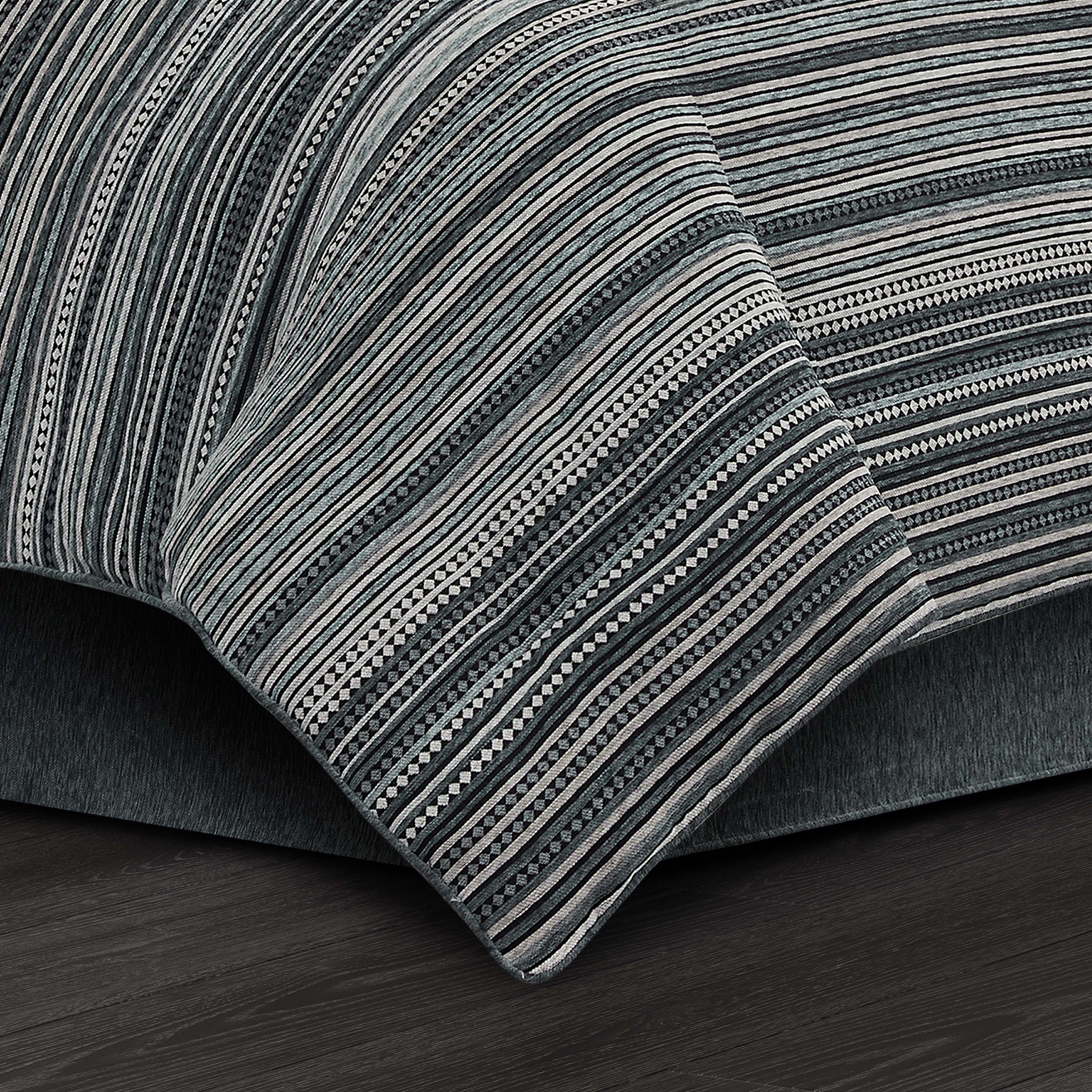 Parallel Slate 4 Piece Comforter Set Comforter Sets By J. Queen New York