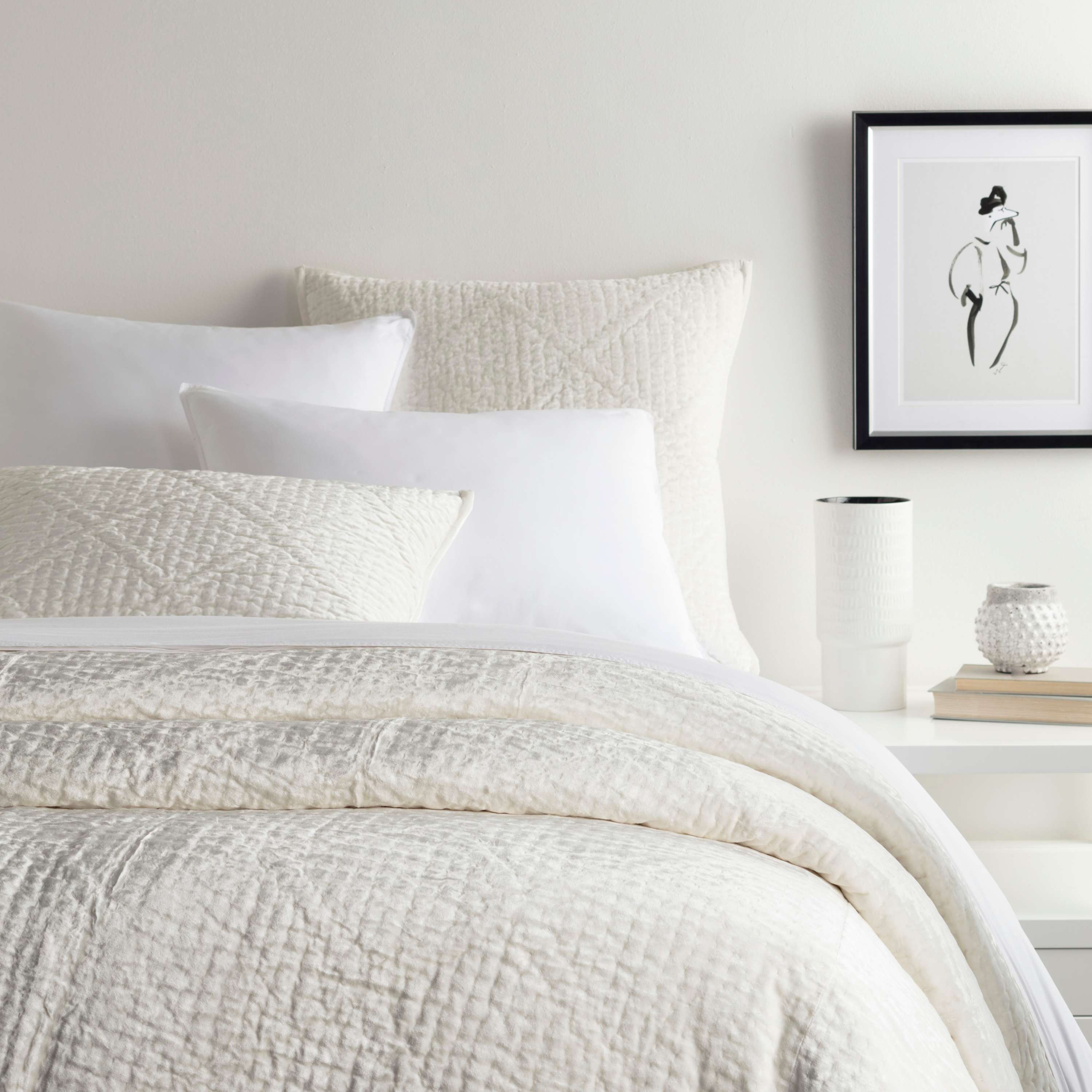 Parisienne Velvet Quilted Sham Sham By Annie Selke