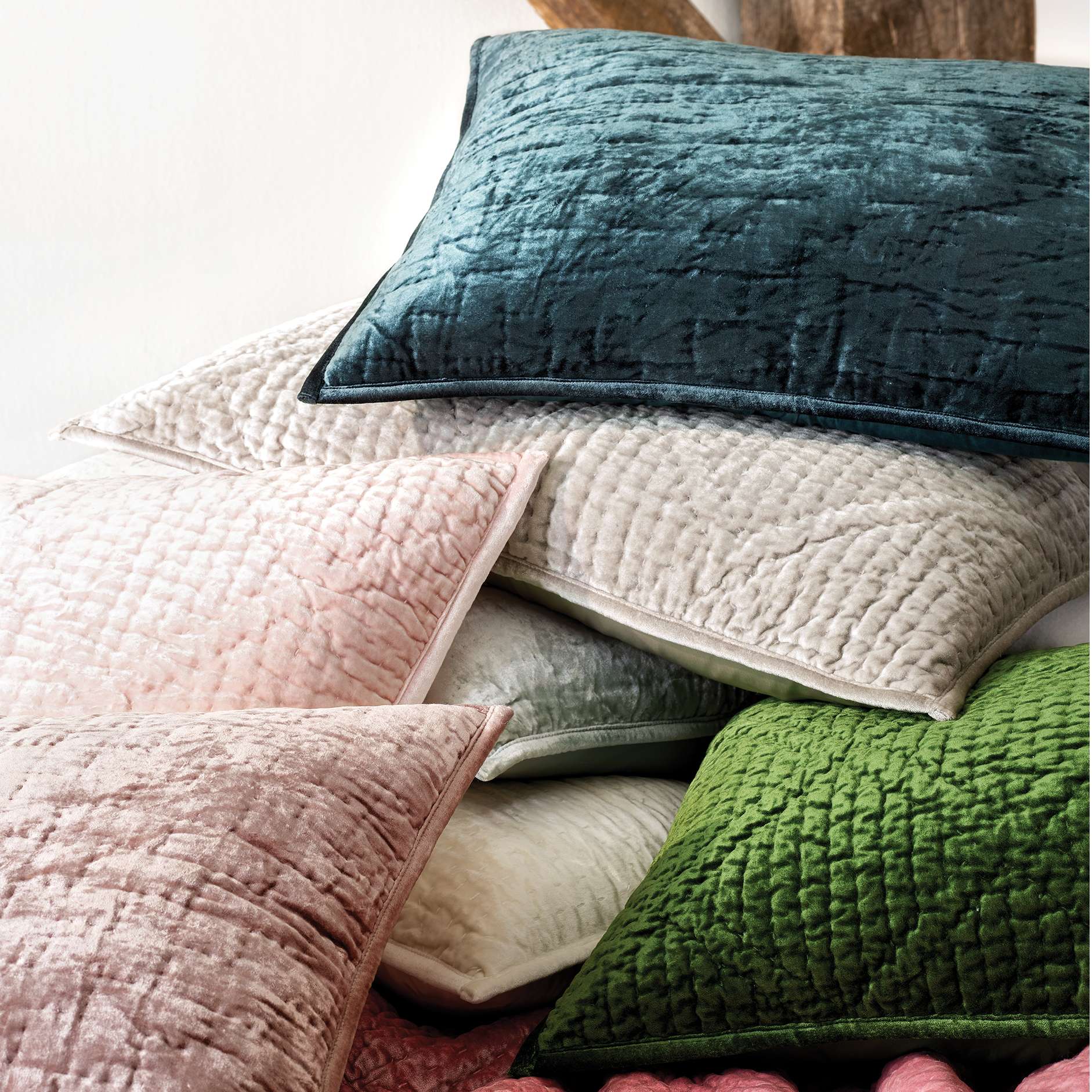 Parisienne Velvet Quilted Sham Sham By Annie Selke