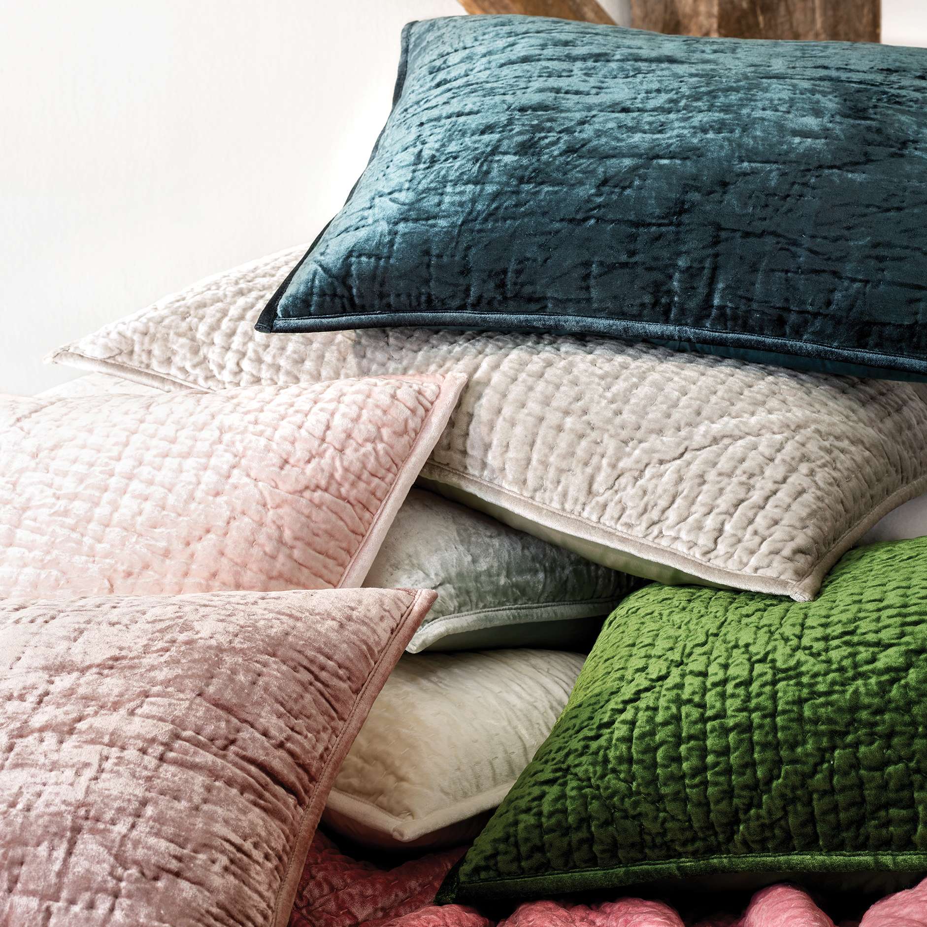 Parisienne Velvet Quilted Sham Sham By Annie Selke