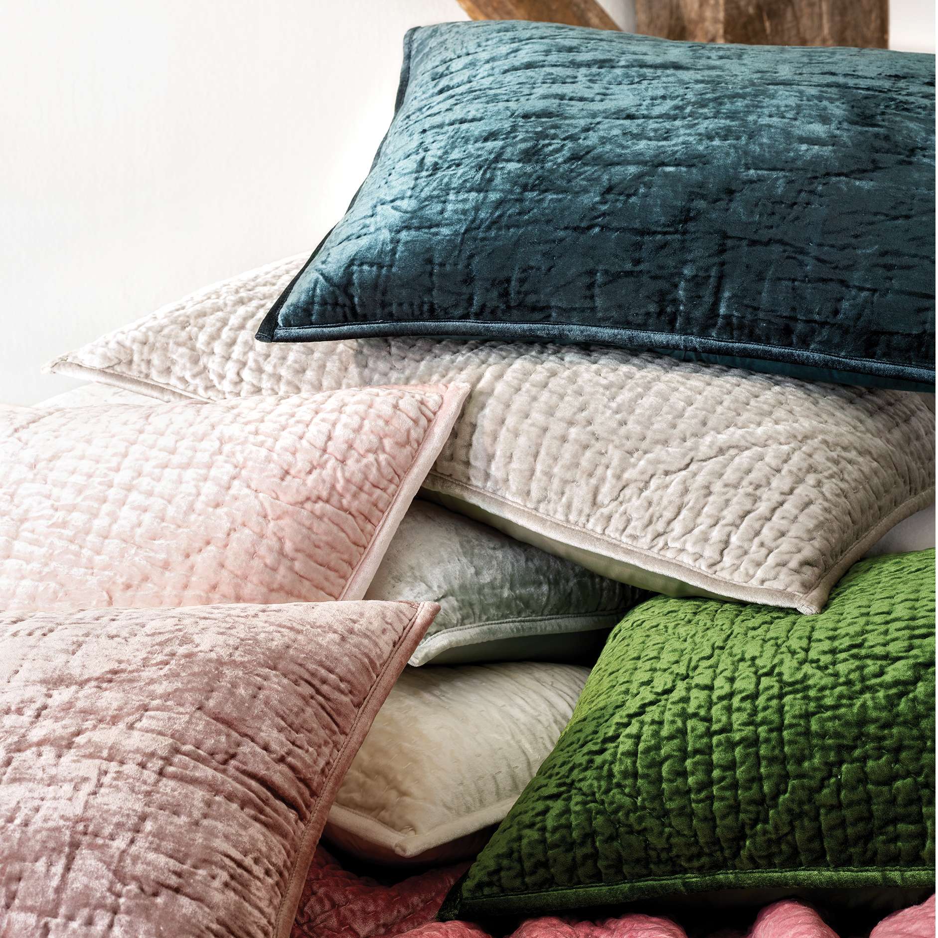 Parisienne Velvet Quilted Sham Sham By Annie Selke