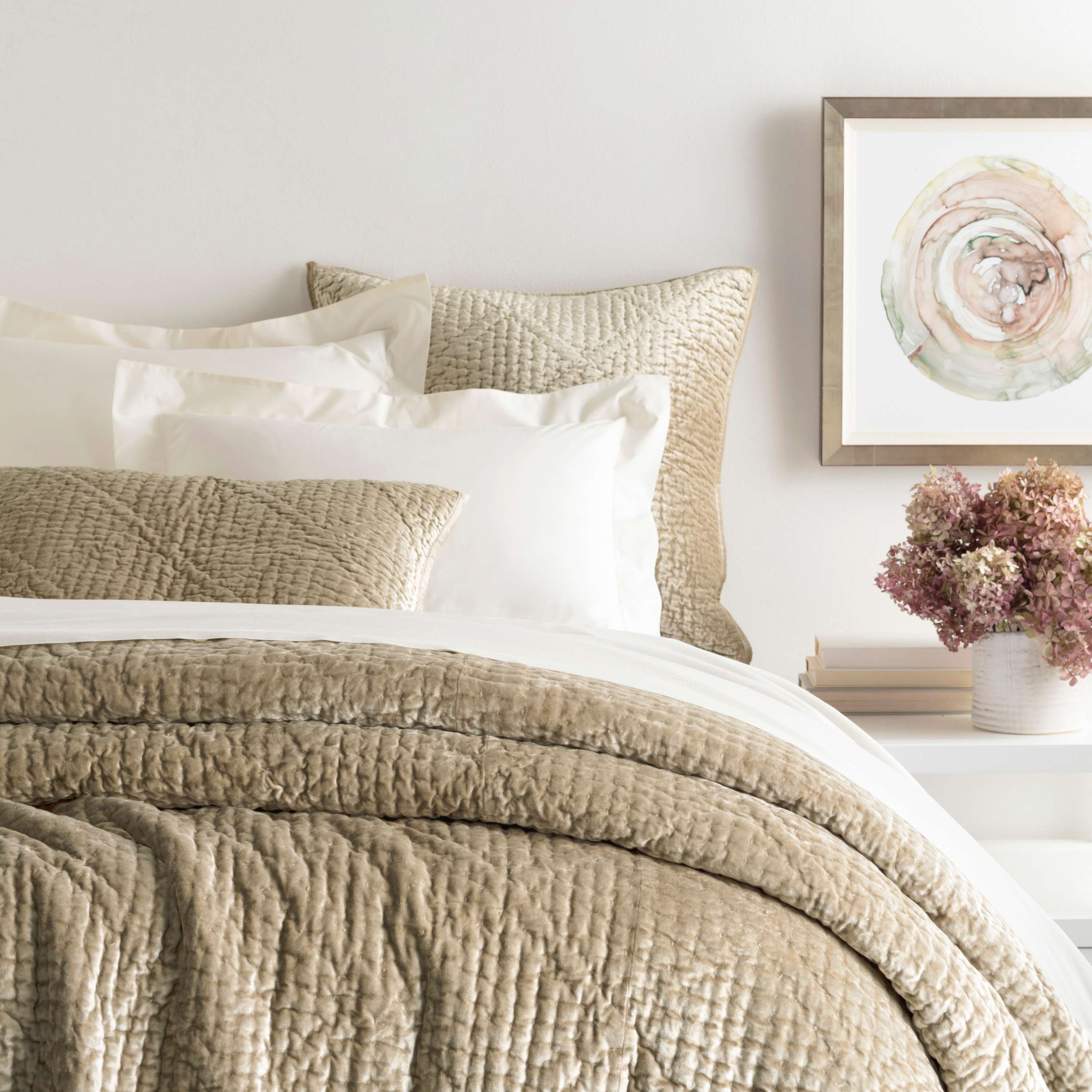 Parisienne Velvet Quilted Sham Sham By Annie Selke