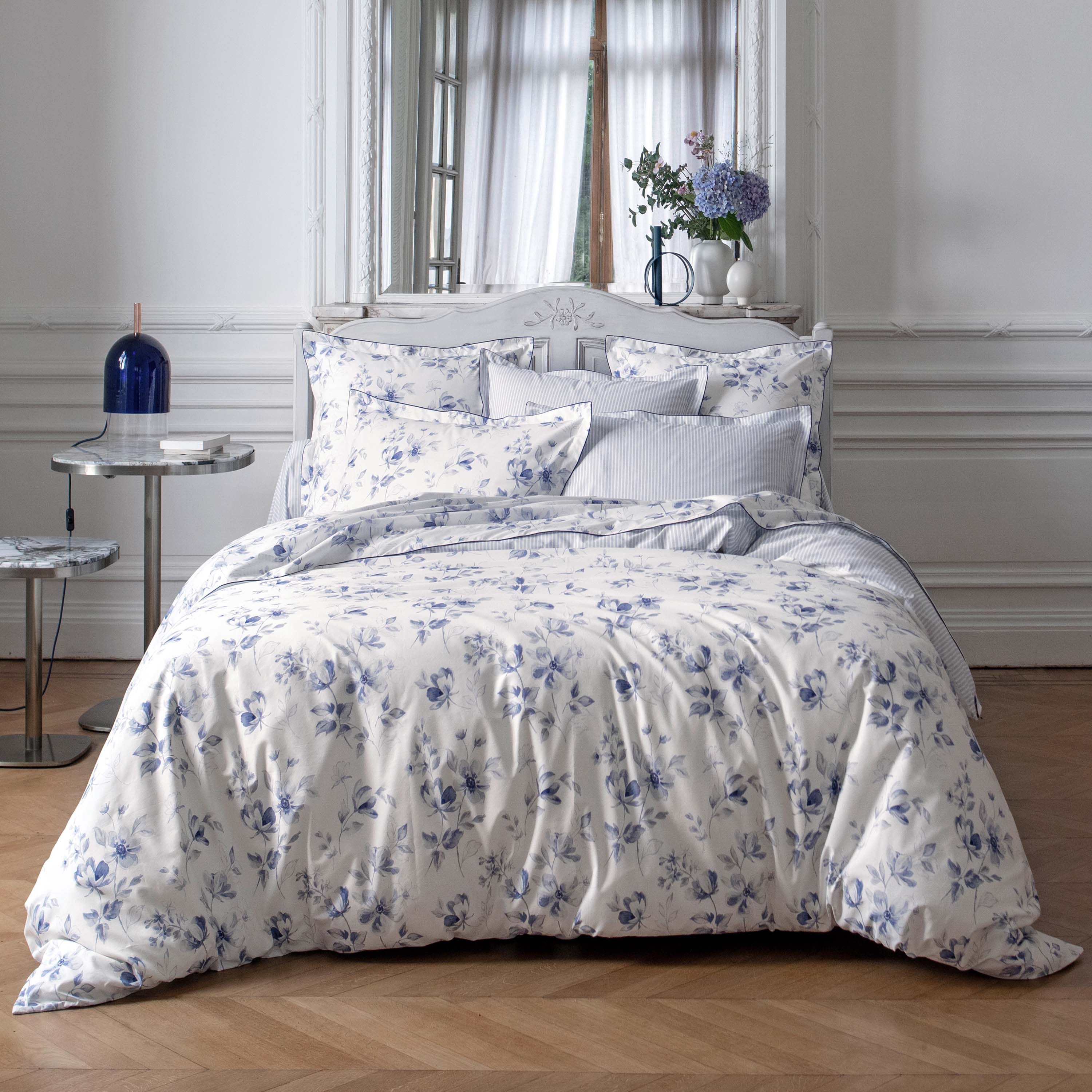 Passé Présent Blue Duvet Cover Duvet Covers By Anne de Solène
