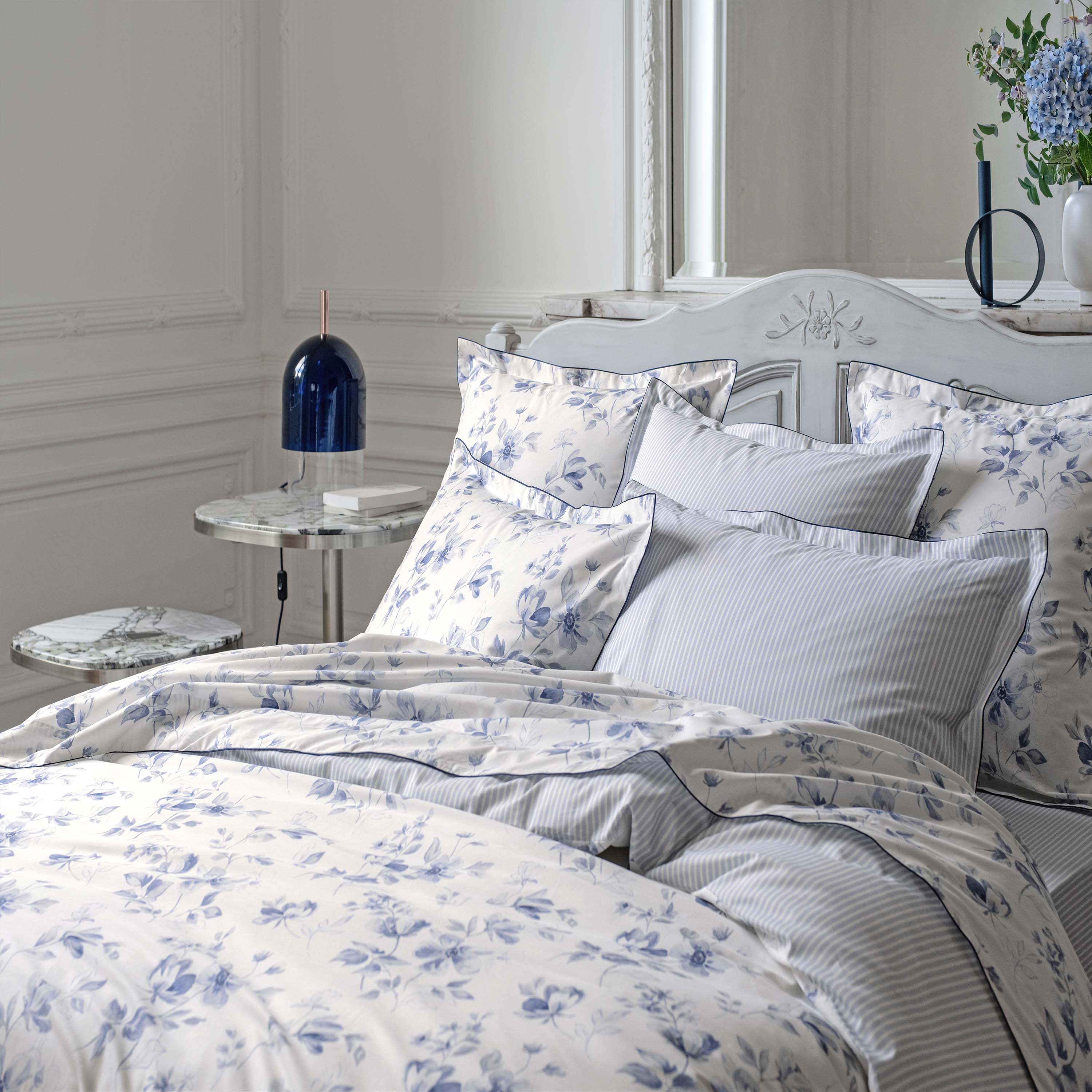 Passé Présent Blue Duvet Cover Duvet Covers By Anne de Solène