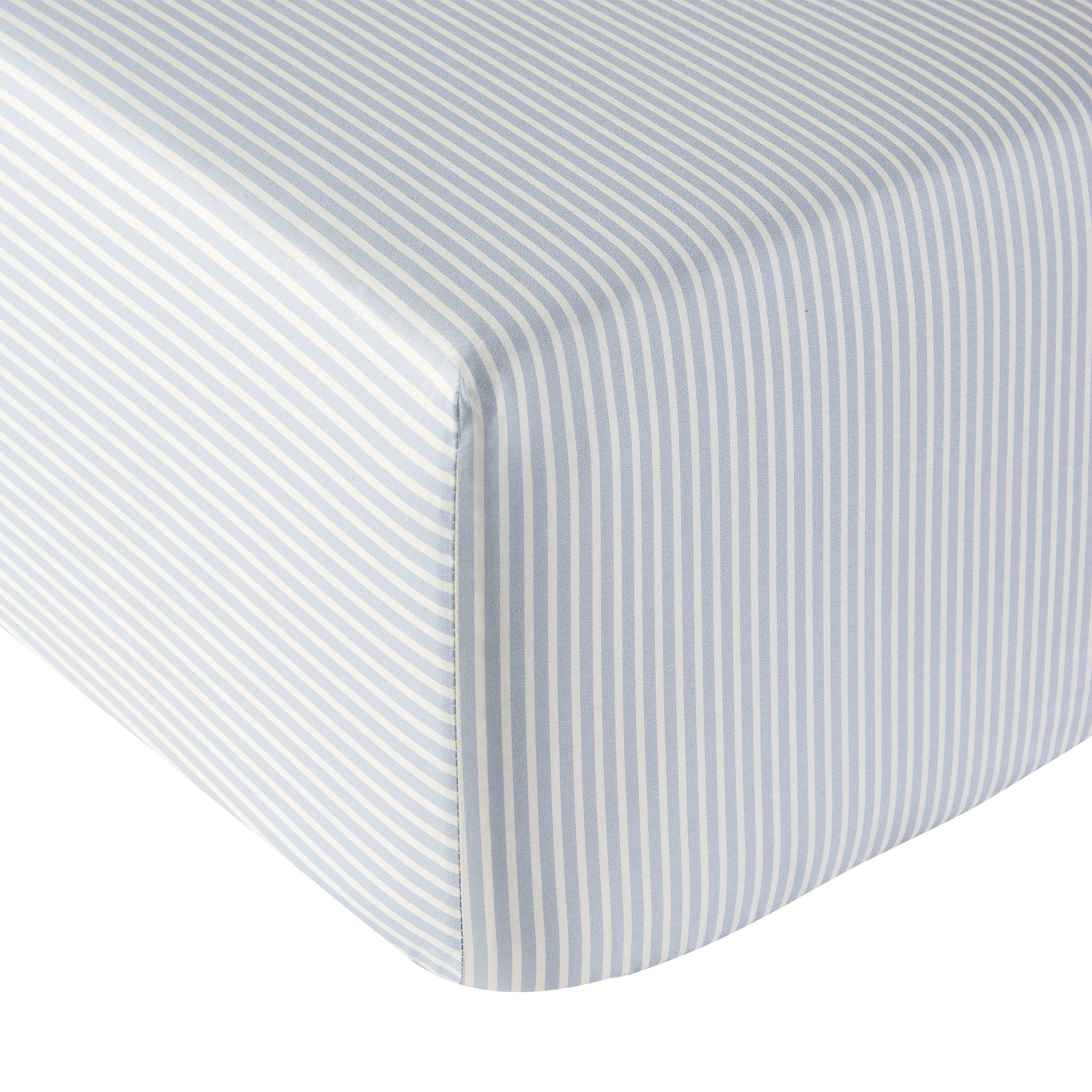 Passé Présent Blue Fitted Sheet Fitted Sheet By Anne de Solène