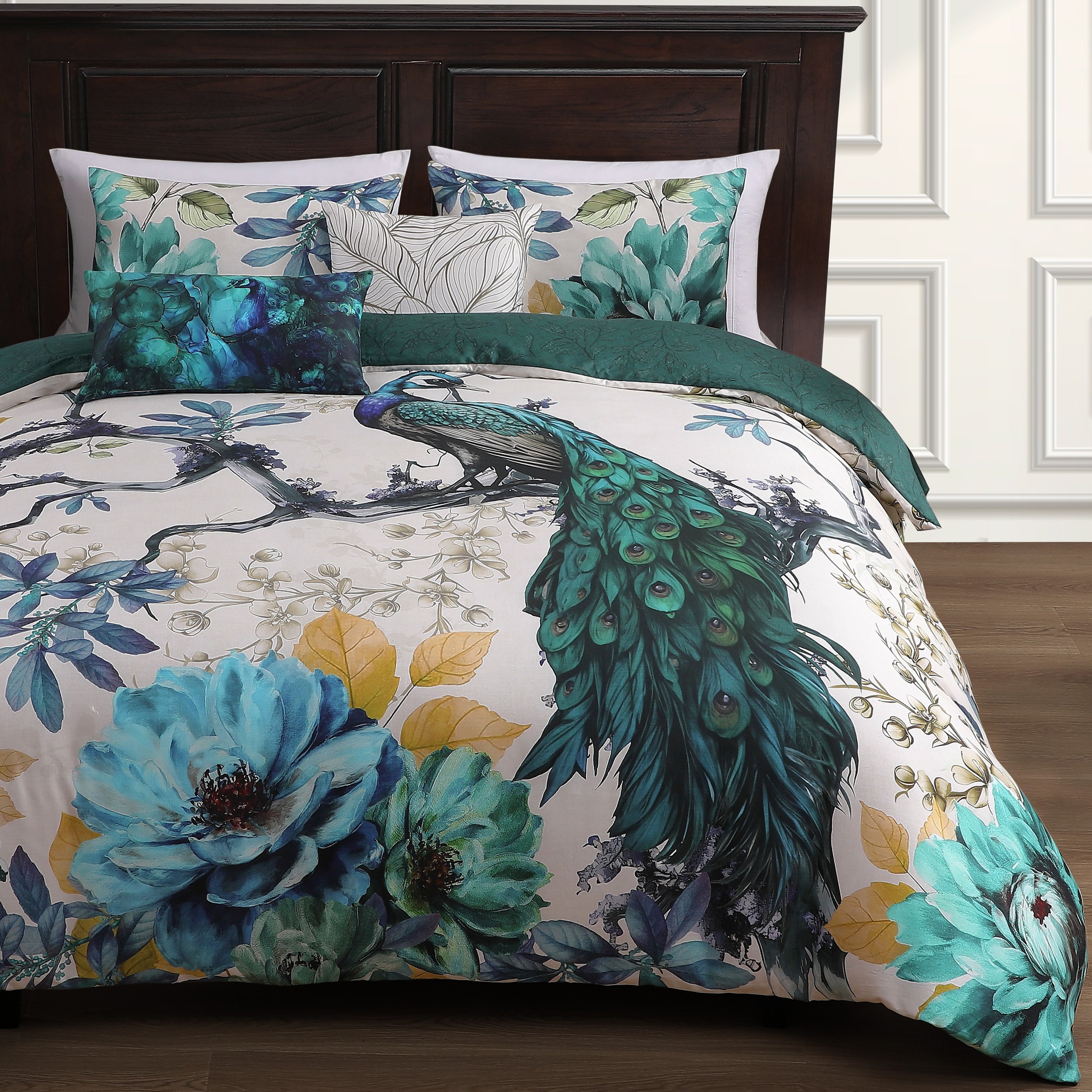 Bebejan Peacock Jardin 5 Piece Reversible Comforter Set Comforter Sets By Bebejan®