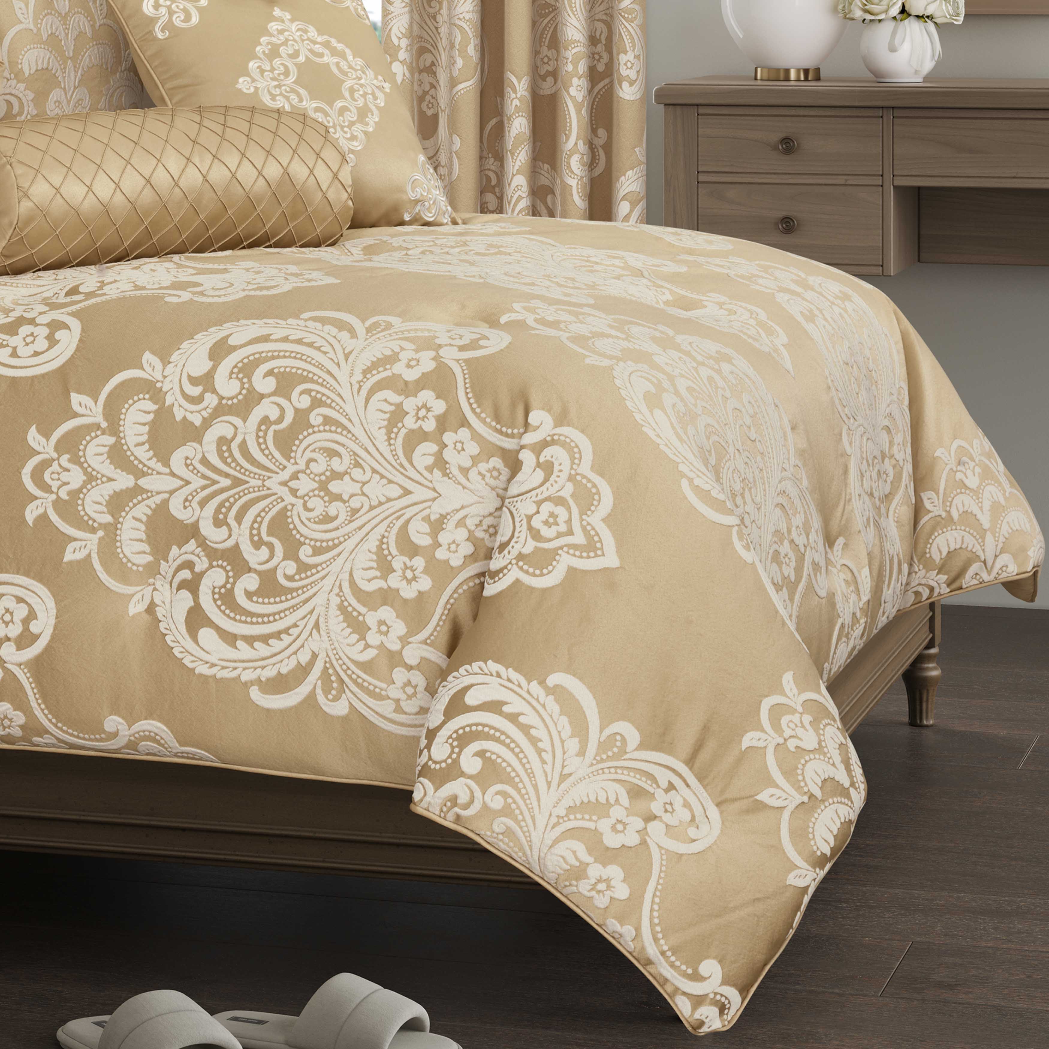 Potenza Gold 3 Piece Comforter Set Comforter Sets By J. Queen New York