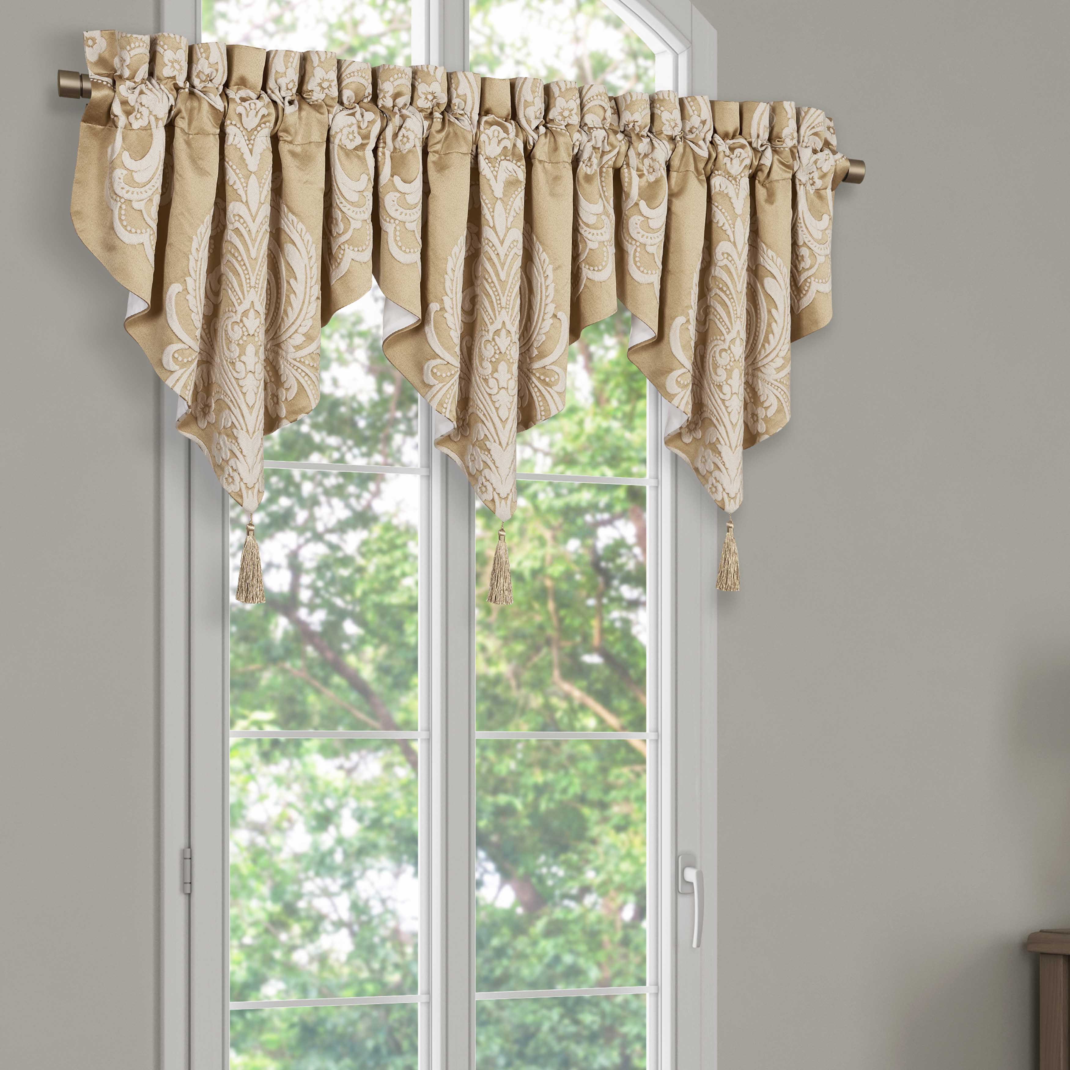 Potenza Gold Ascot Window Valance Window Valances By J. Queen New York