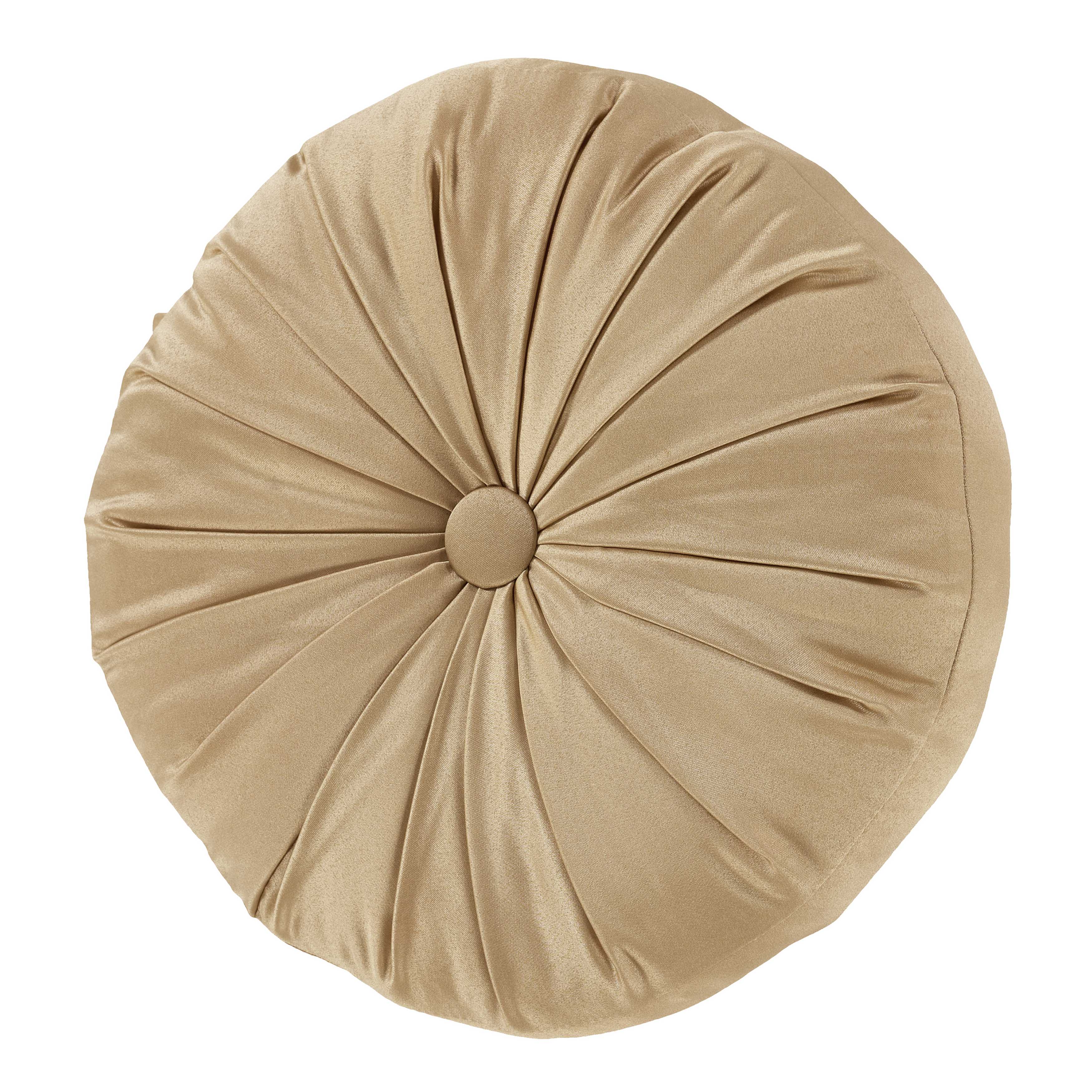 Potenza Gold Round Decorative Throw Pillow 15" x 15" Throw Pillows By J. Queen New York