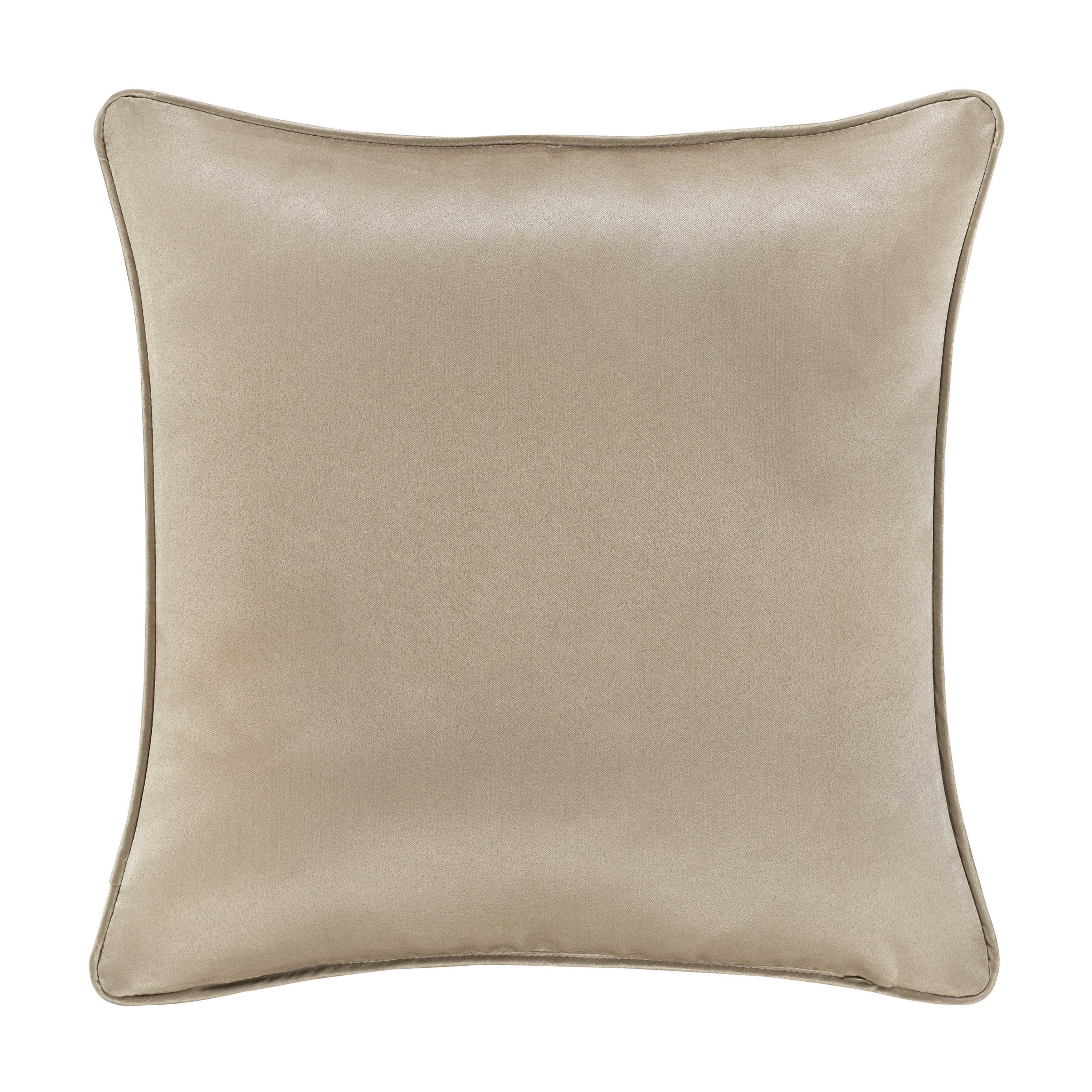 Potenza Sand Square Decorative Throw Pillow 18" x 18" Throw Pillows By J. Queen New York