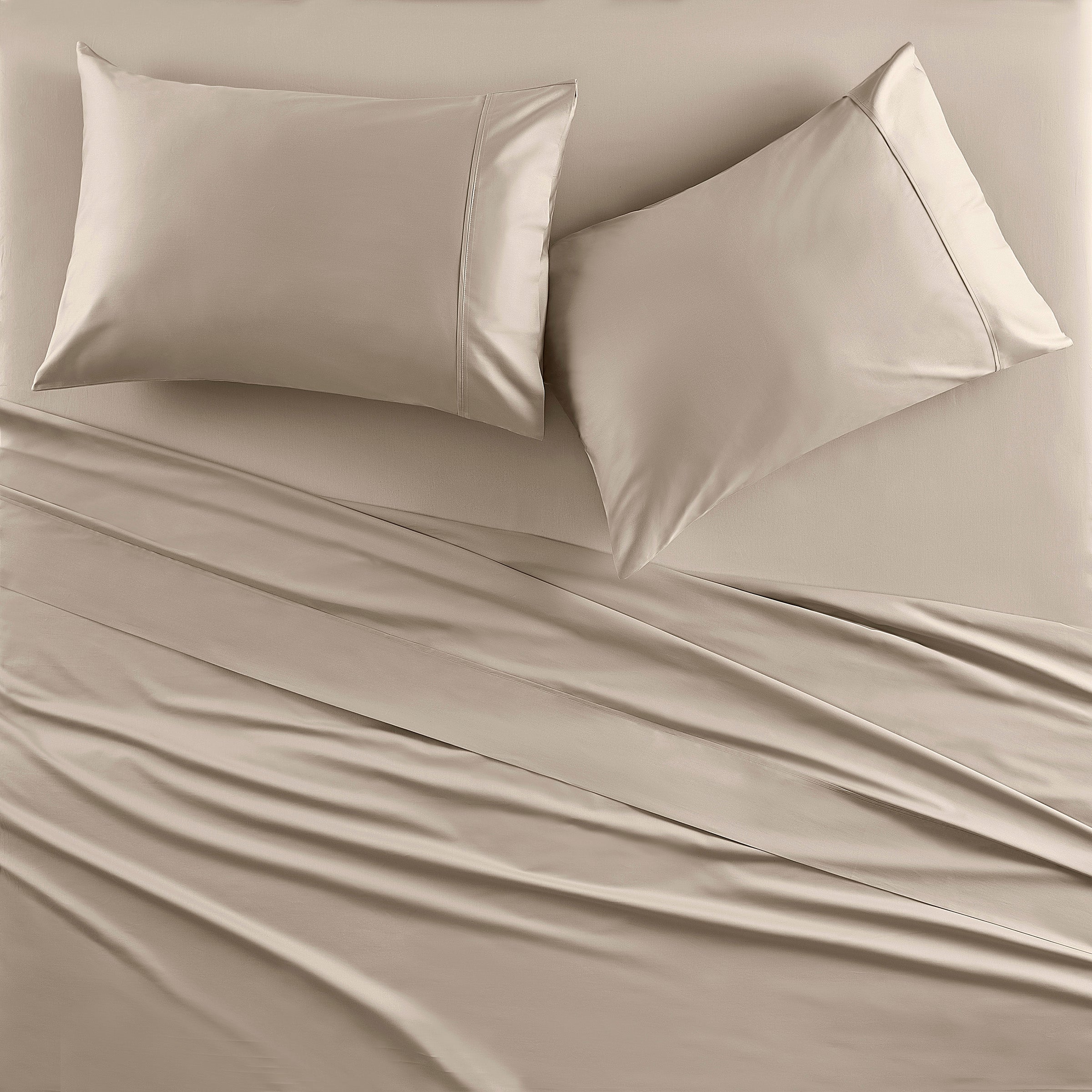 J Queen Premier Sateen Sheet Set Almond in Queen Sheet Set By US Office - Latest-bedding
