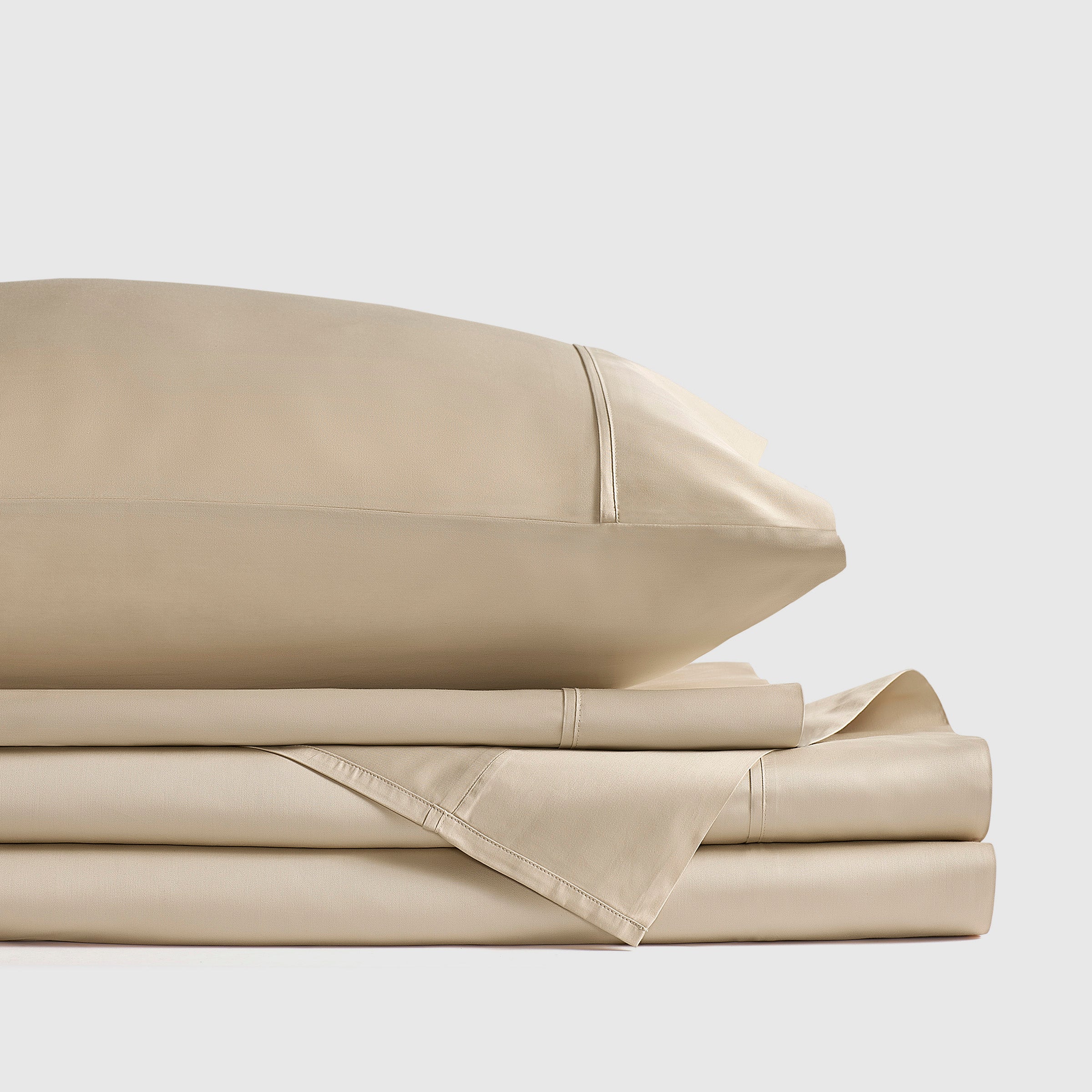 J Queen Premier Sateen Sheet Set Almond in Queen-Final Sale
