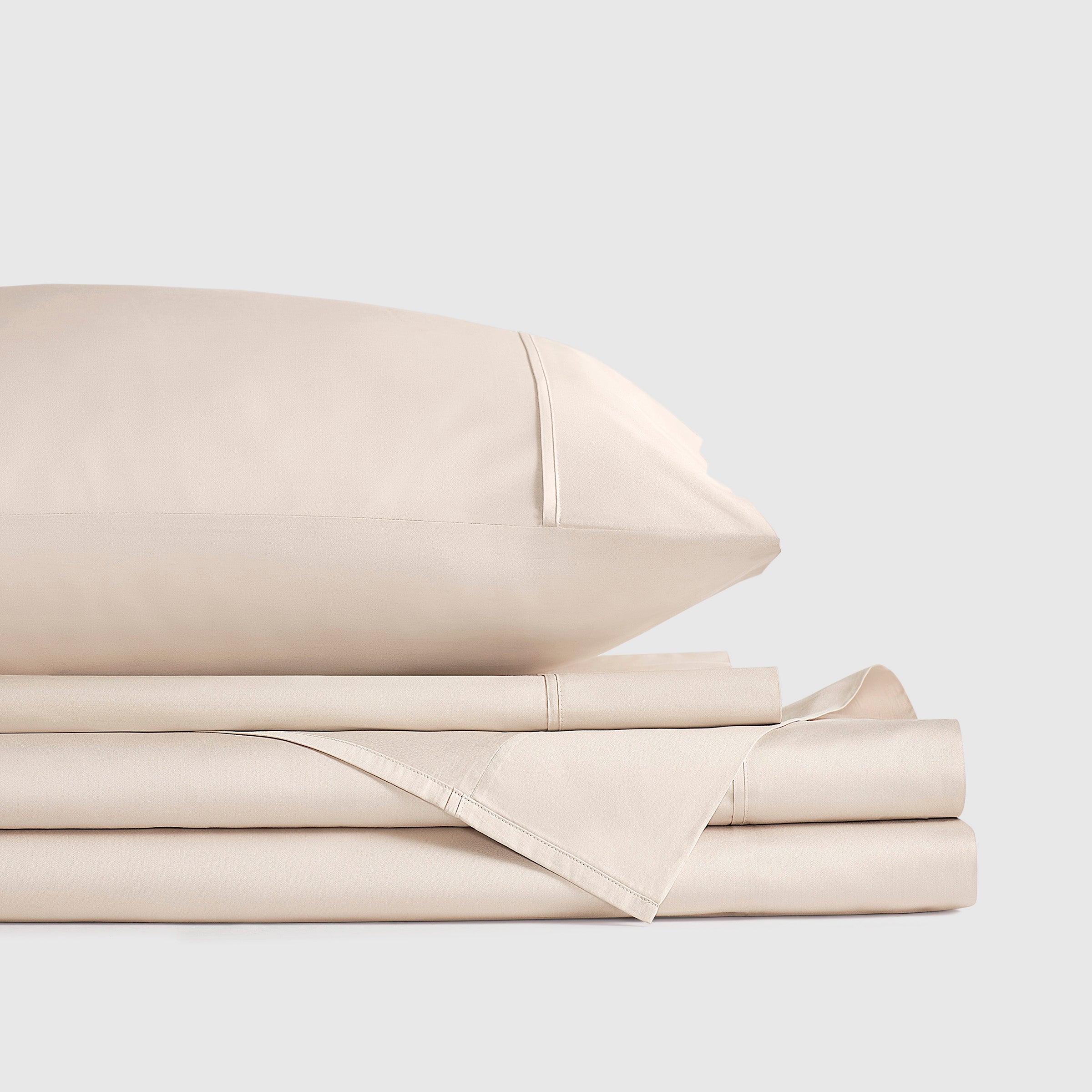 J Queen Premier Sateen Sheet Set Almond in Queen-Final Sale