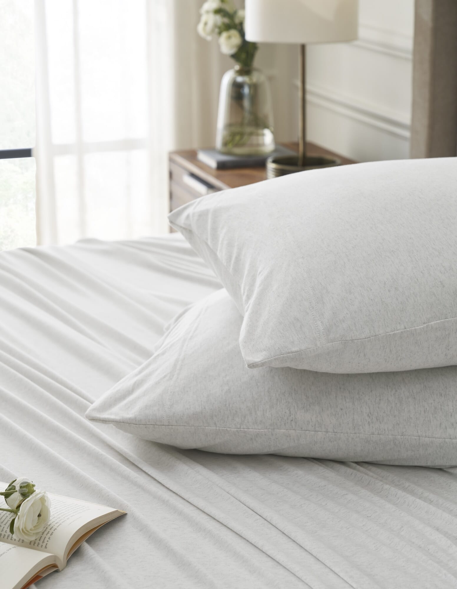 Halston Cotton Melange Jersey Sheet Set
