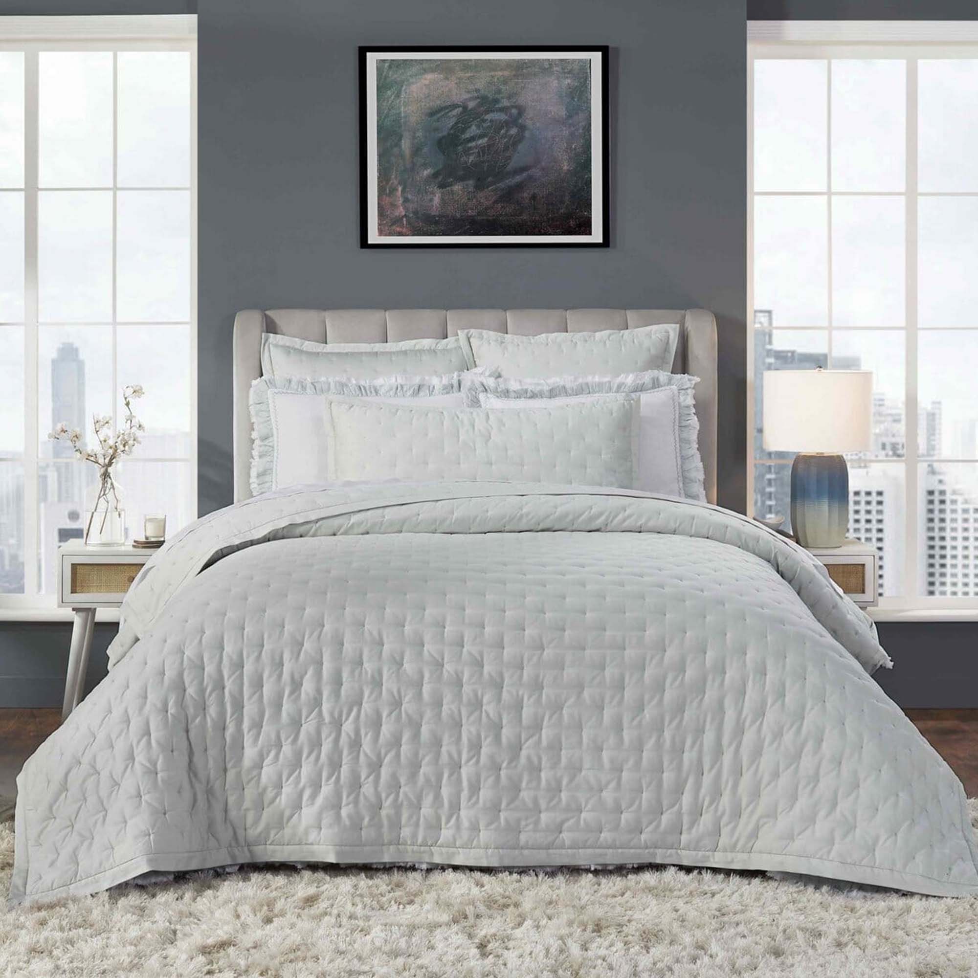 Oscar Tufted Cotton Sateen Quilt Quilt Sets By Orchids Lux Home