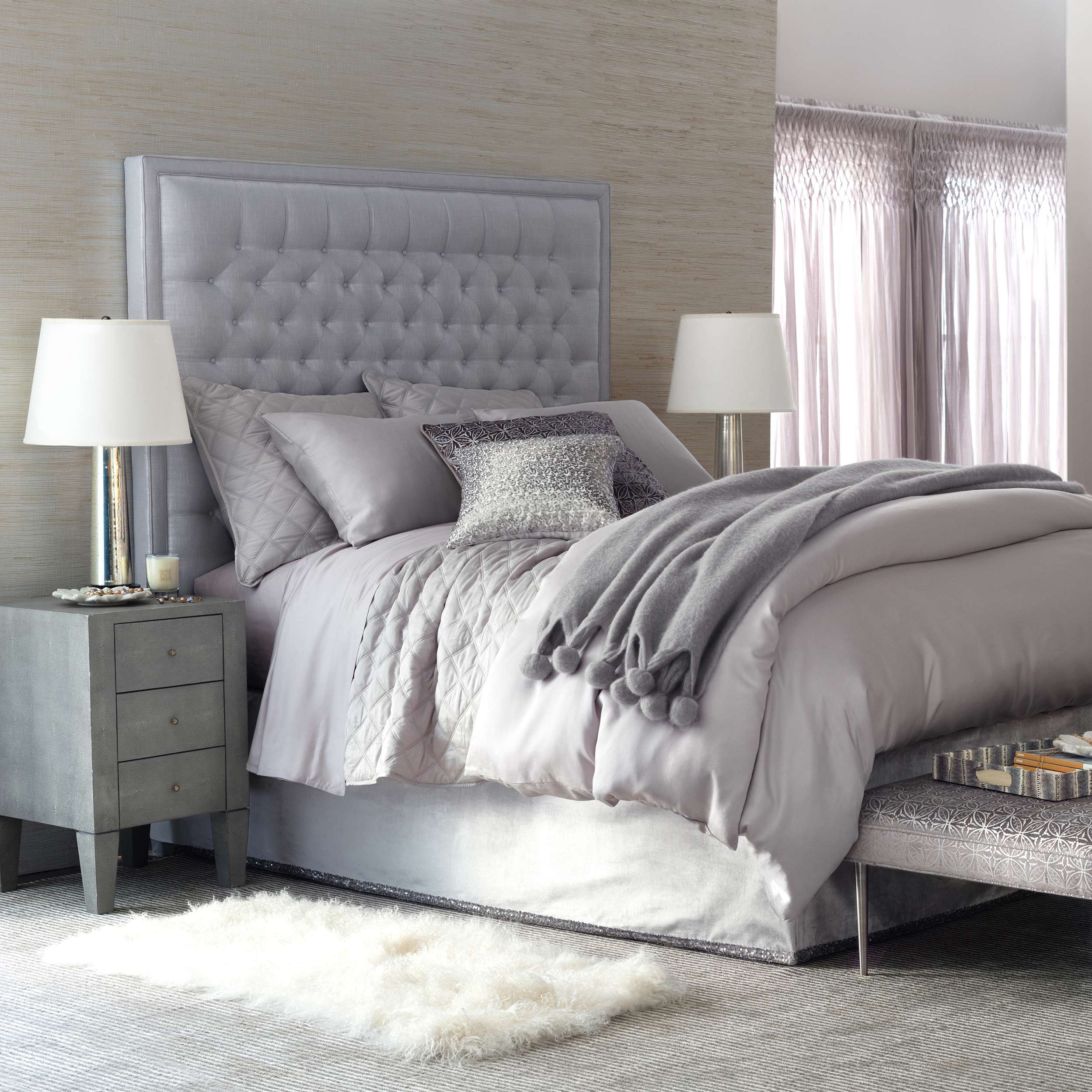 Silken Solid Quilted Coverlet Coverlet By Annie Selke