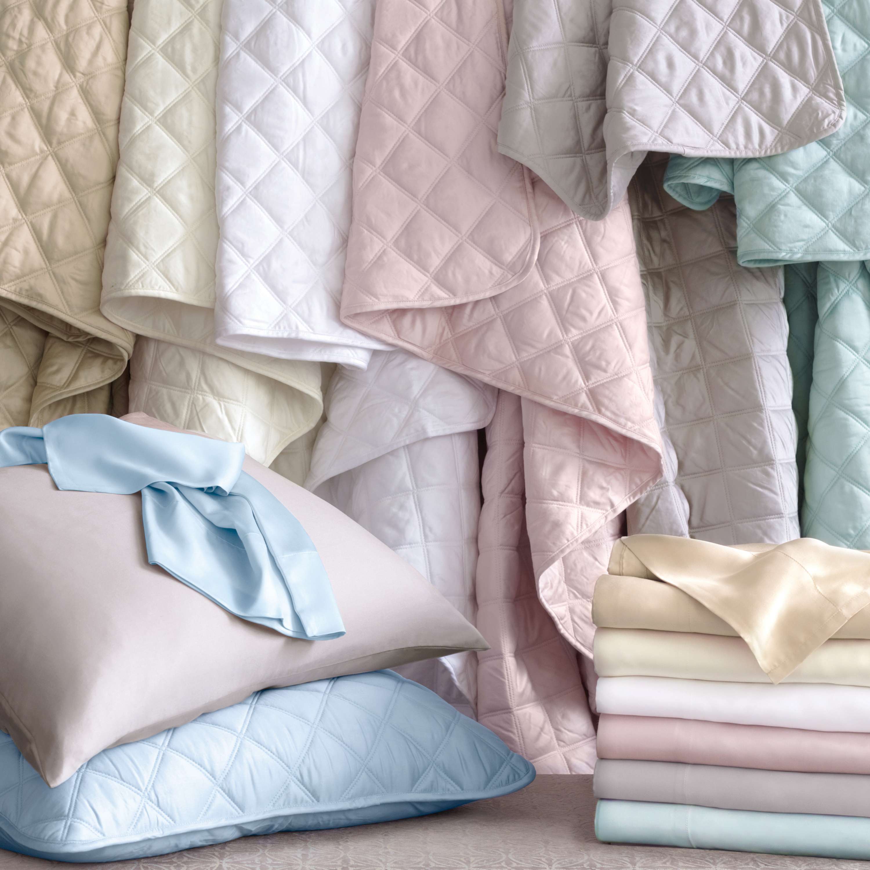Silken Solid Quilted Coverlet Coverlet By Annie Selke