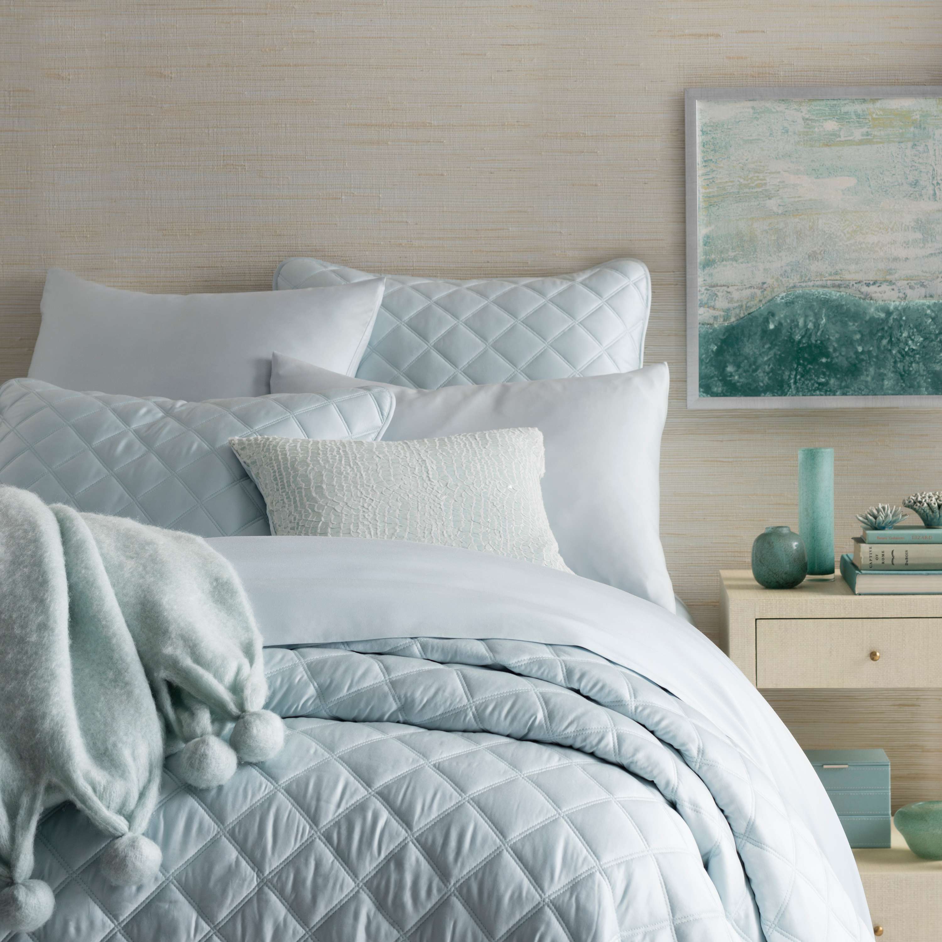 Silken Solid Quilted Sham Sham By Annie Selke