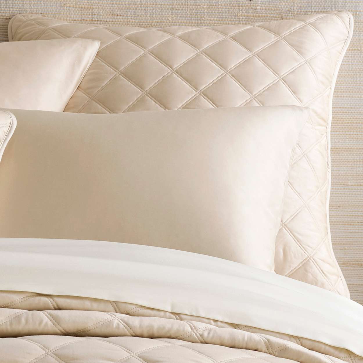 Silken Solid Quilted Sham Sham By Annie Selke