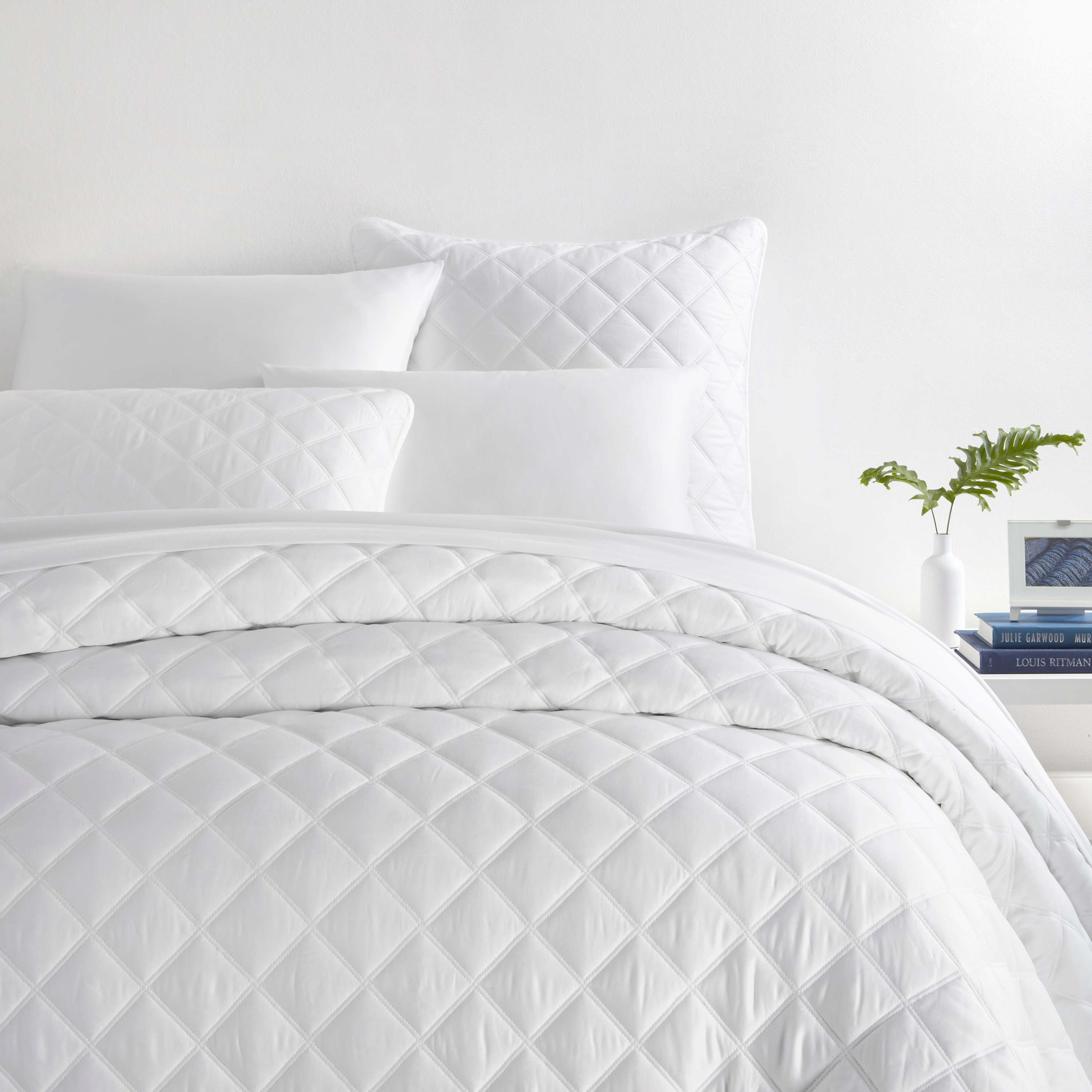 Silken Solid Quilted Coverlet Coverlet By Annie Selke
