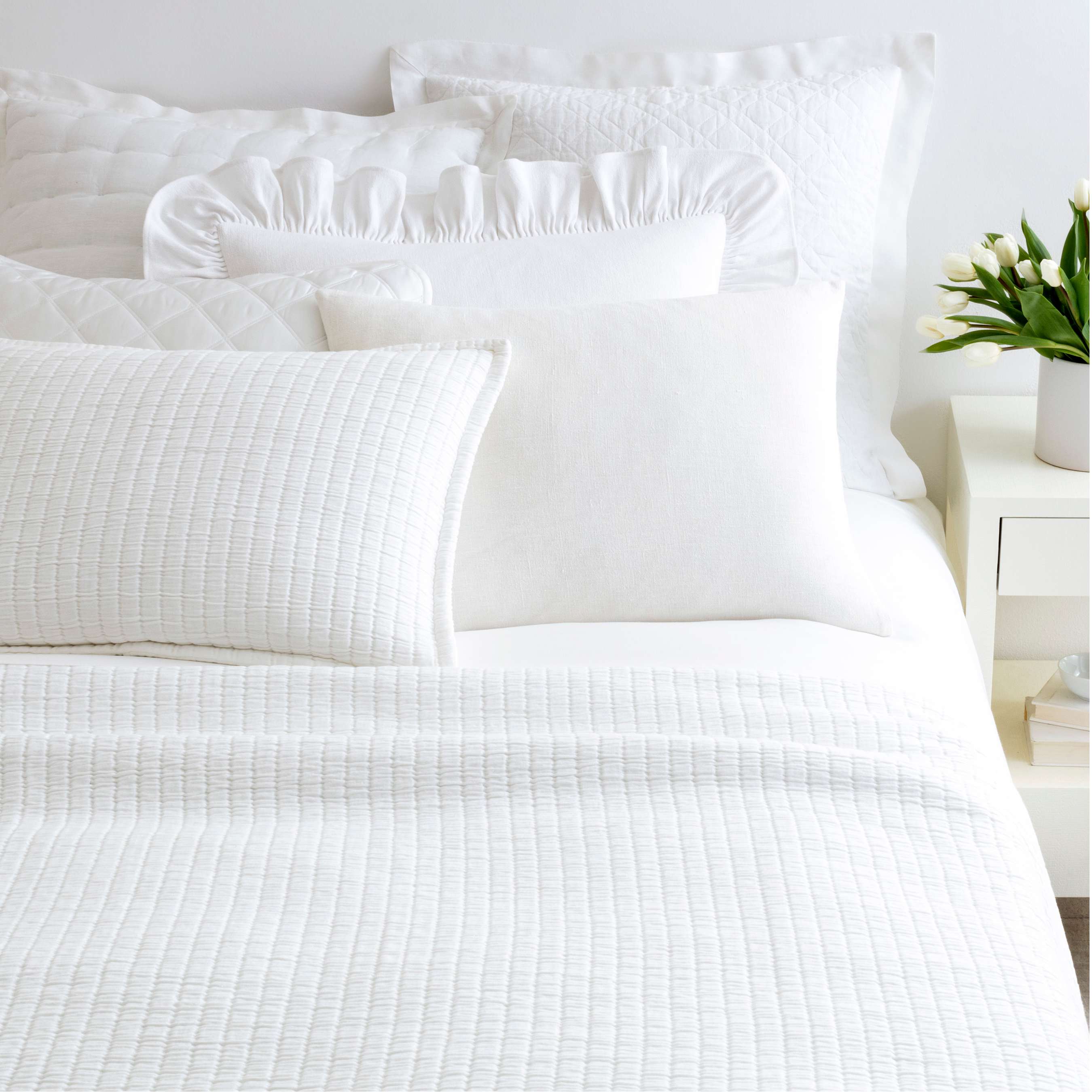Silken Solid Quilted Sham Sham By Annie Selke