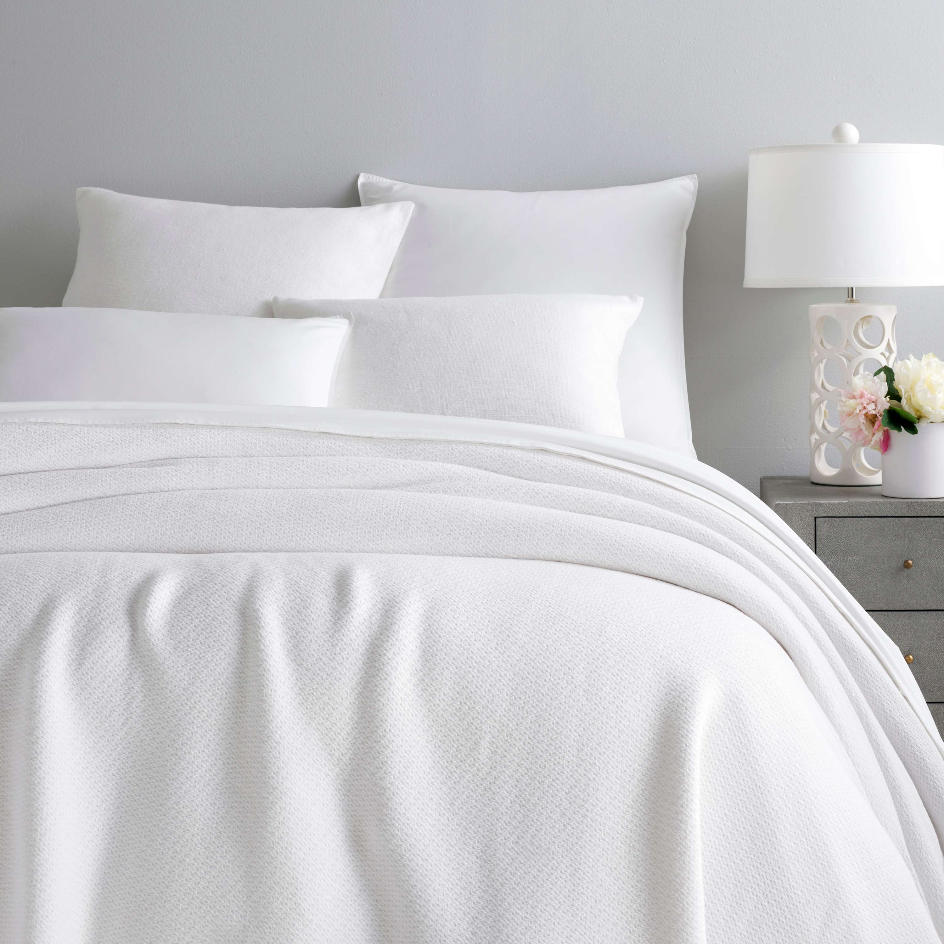 Quinn Cotton Blanket Blanket By Annie Selke