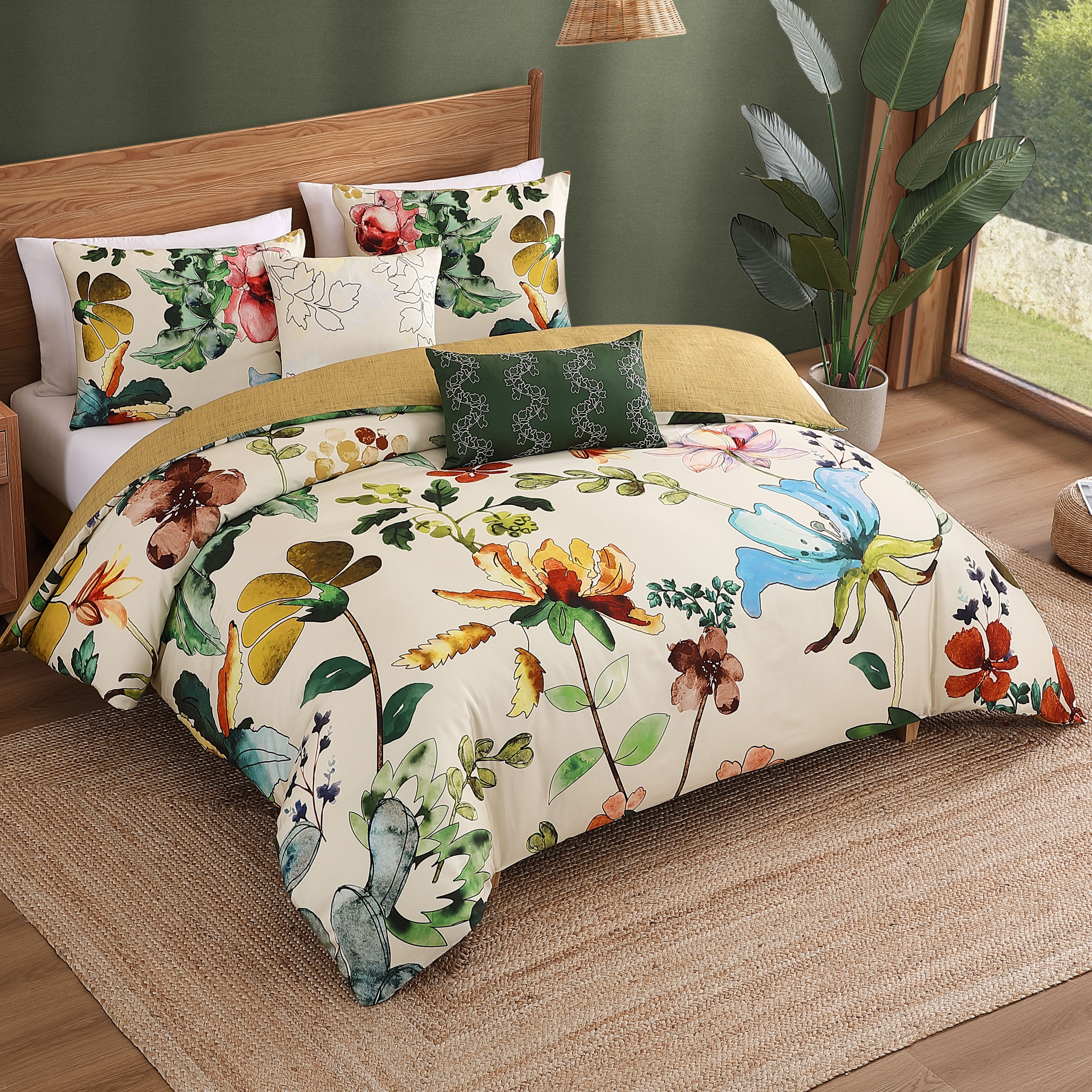 Bebejan Radiance 3 Piece Reversible Comforter Set IN Queen- Final Sale Comforter Sets By US Office - Latest-bedding