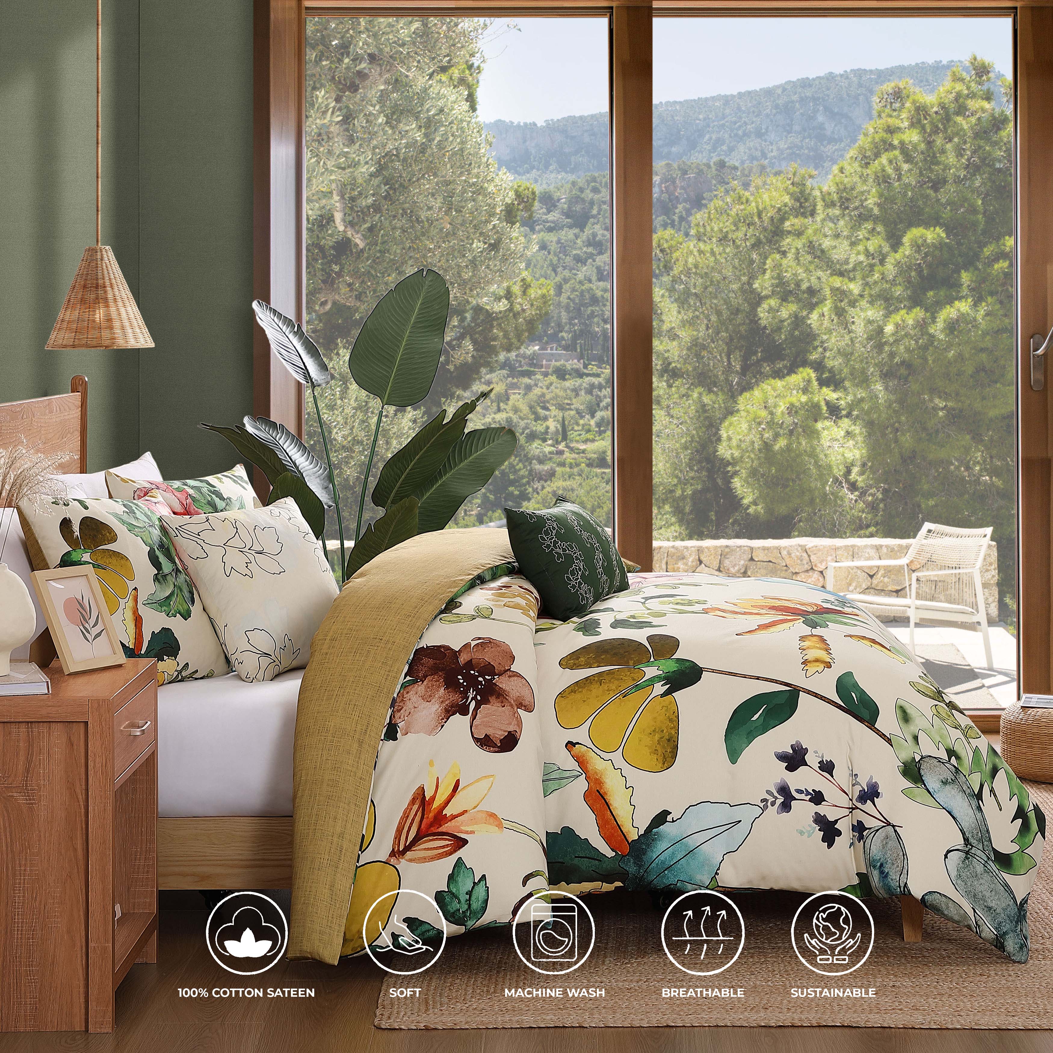 Bebejan Radiance 3 Piece Reversible Comforter Set IN Queen- Final Sale Comforter Sets By US Office - Latest-bedding