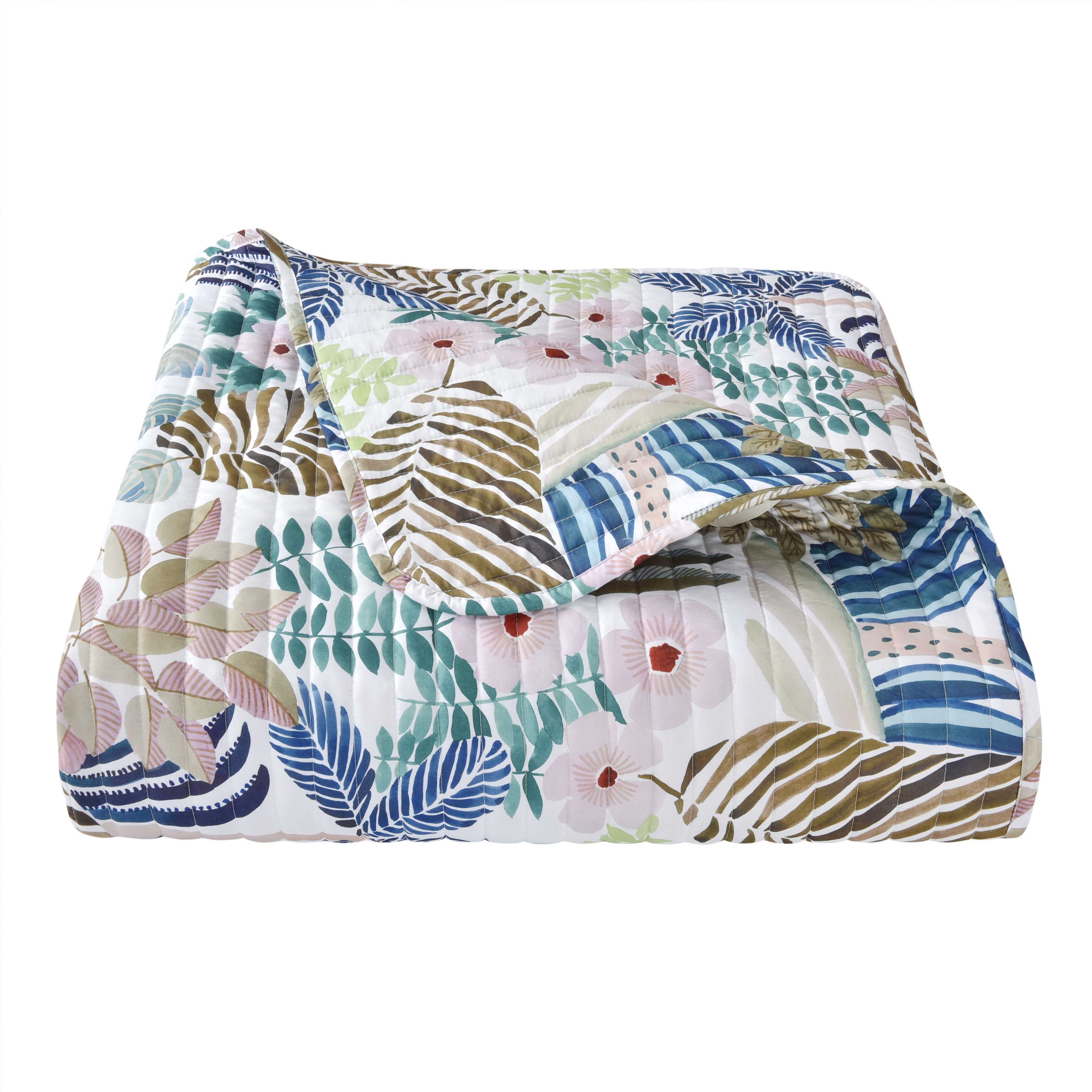 J Queen Rainforest Teal 3 Piece Quilt Set in King/ Cal King- Final Sale Quilt Sets By US Office - Latest-bedding