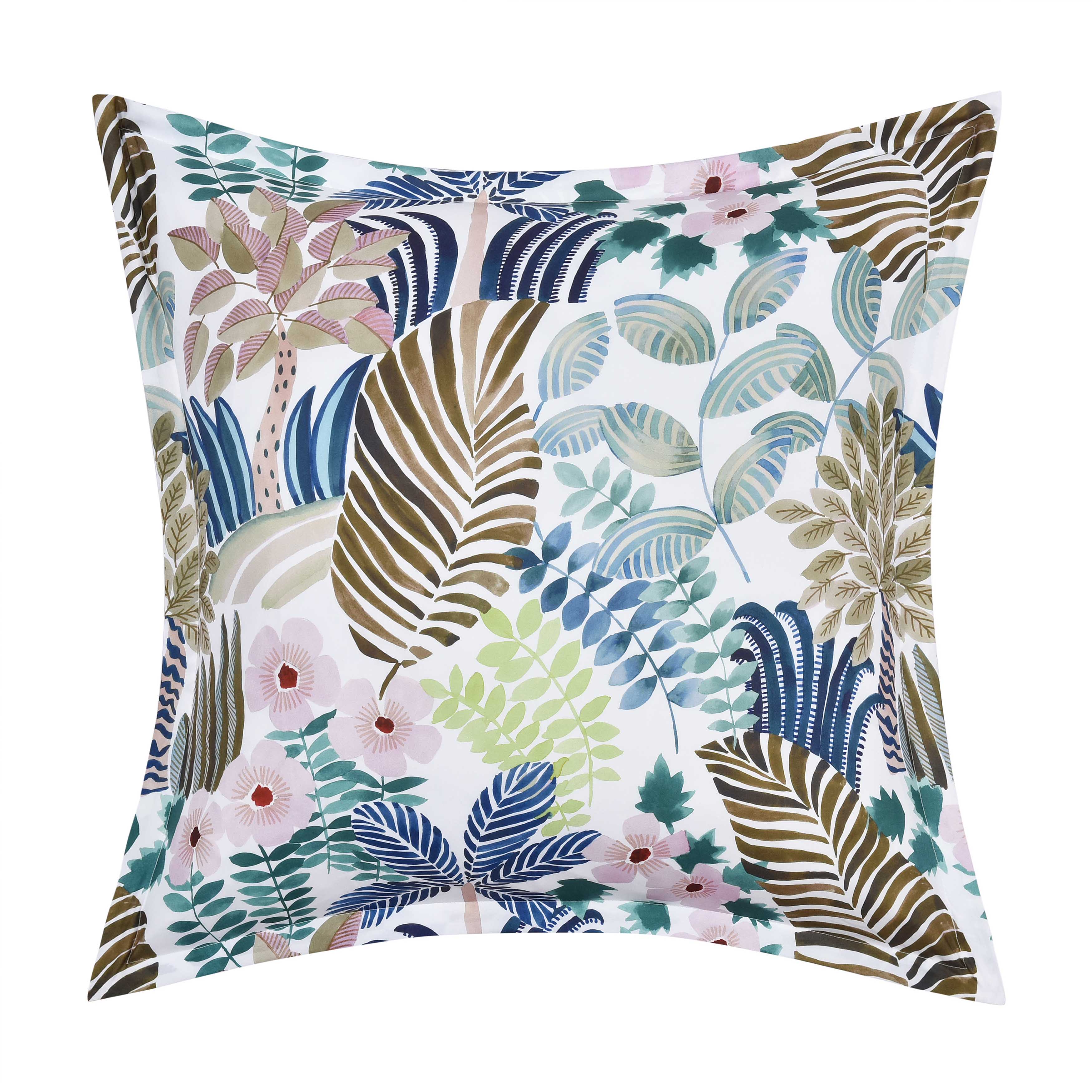 Rainforest Teal Euro Sham Euro Sham By J. Queen New York