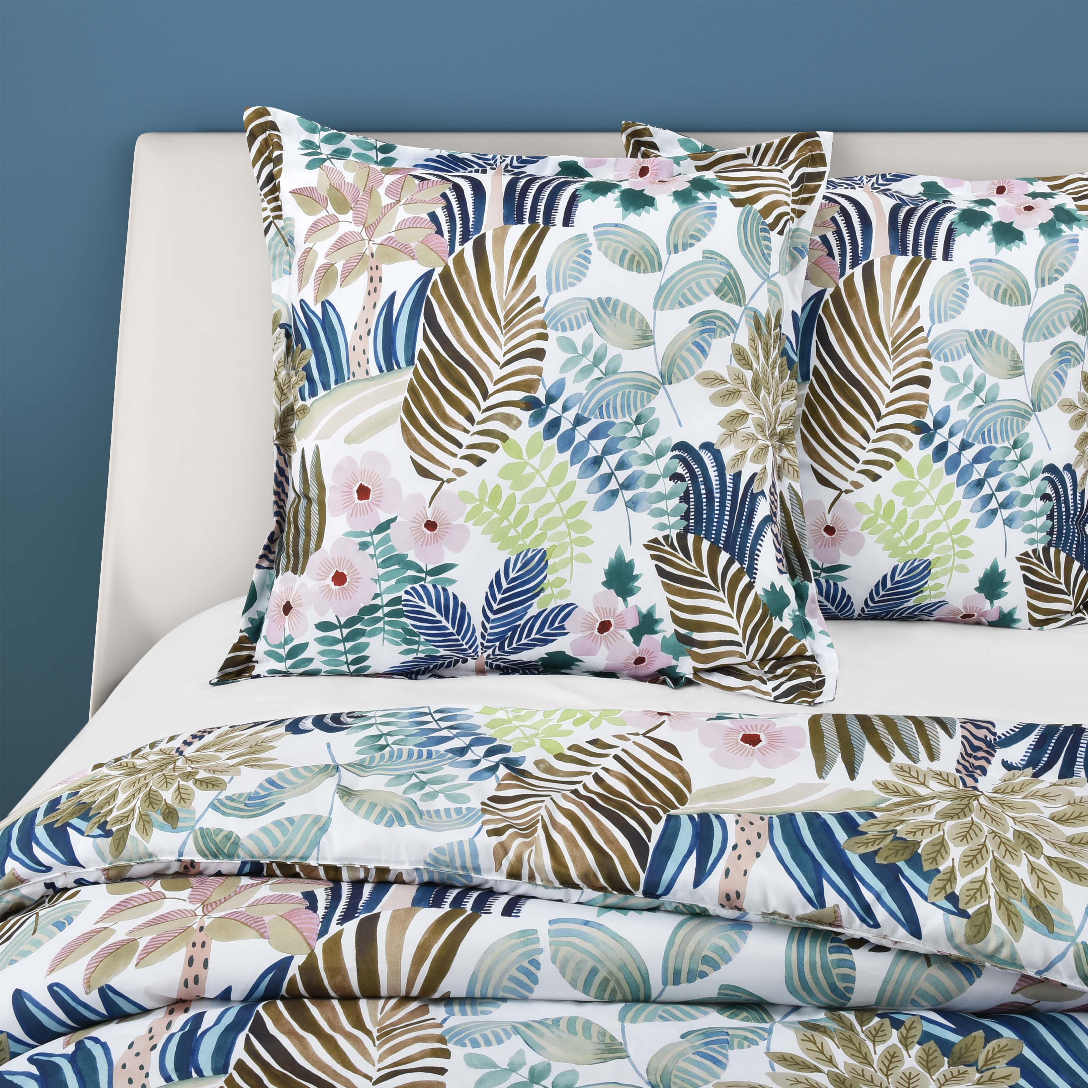 Rainforest Teal Euro Sham Euro Sham By J. Queen New York