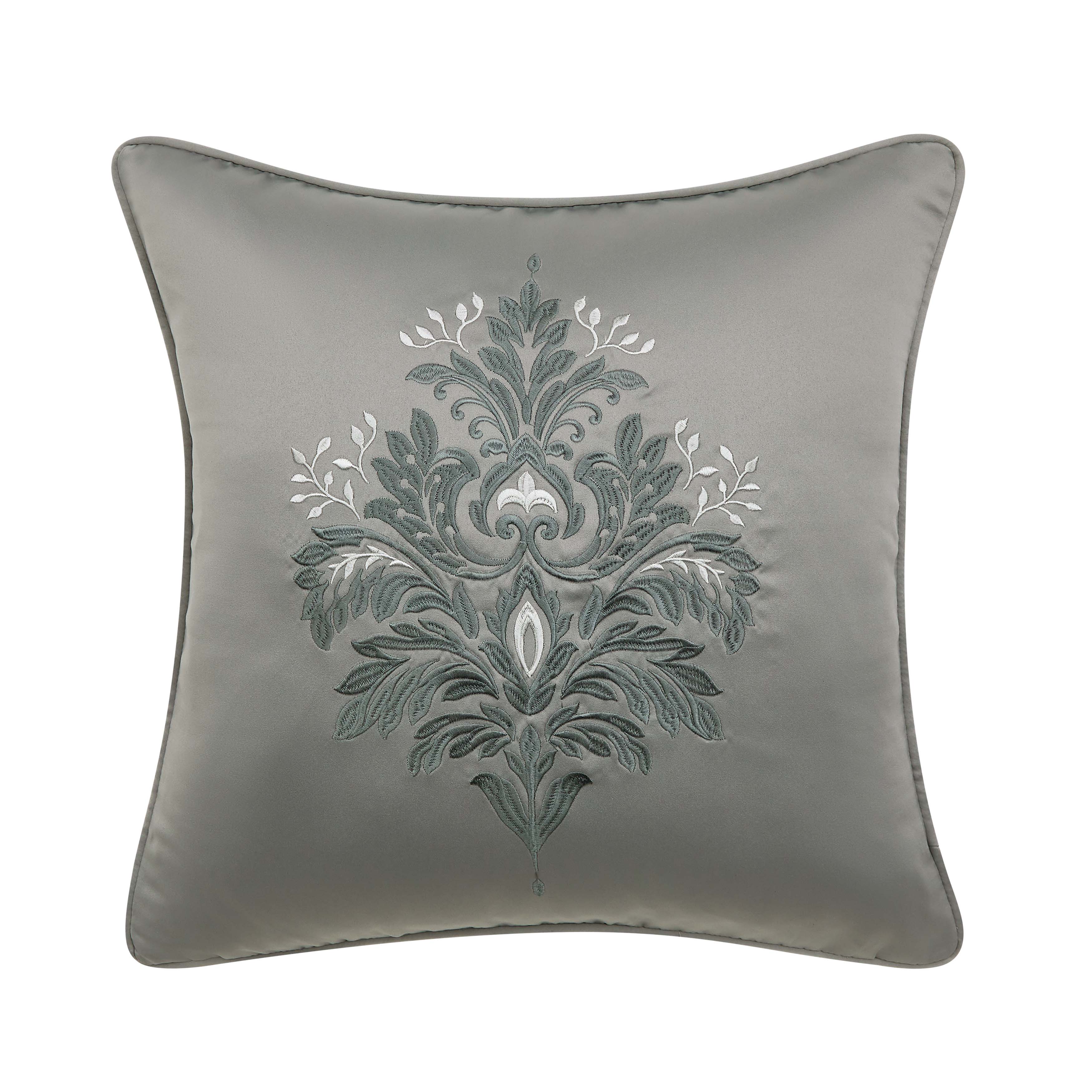 Renata Teal Square Decorative Throw Pillow 18" x 18" Throw Pillows By J. Queen New York