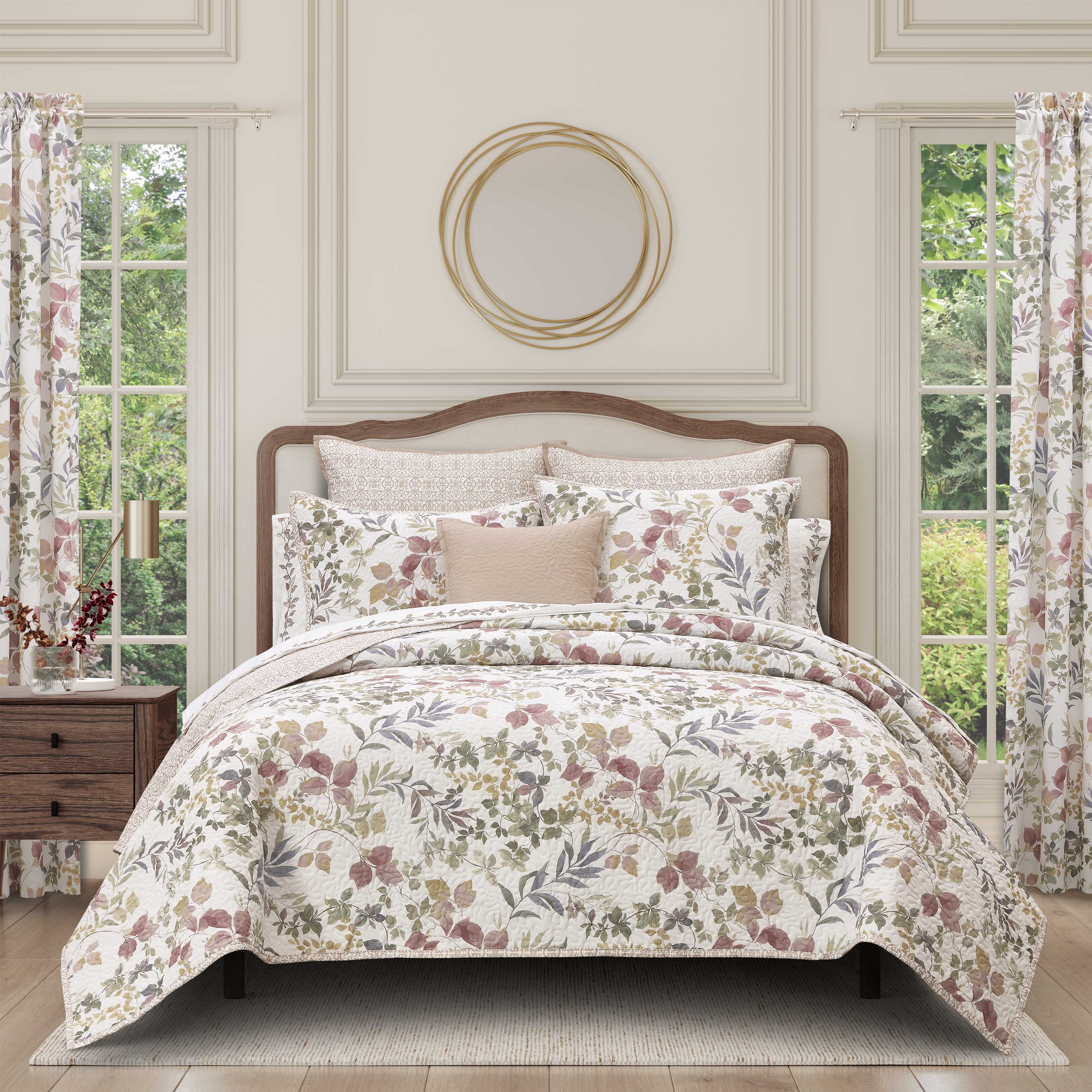 Rosewood Rose 3 Piece Quilt Set Quilt Sets By J. Queen New York