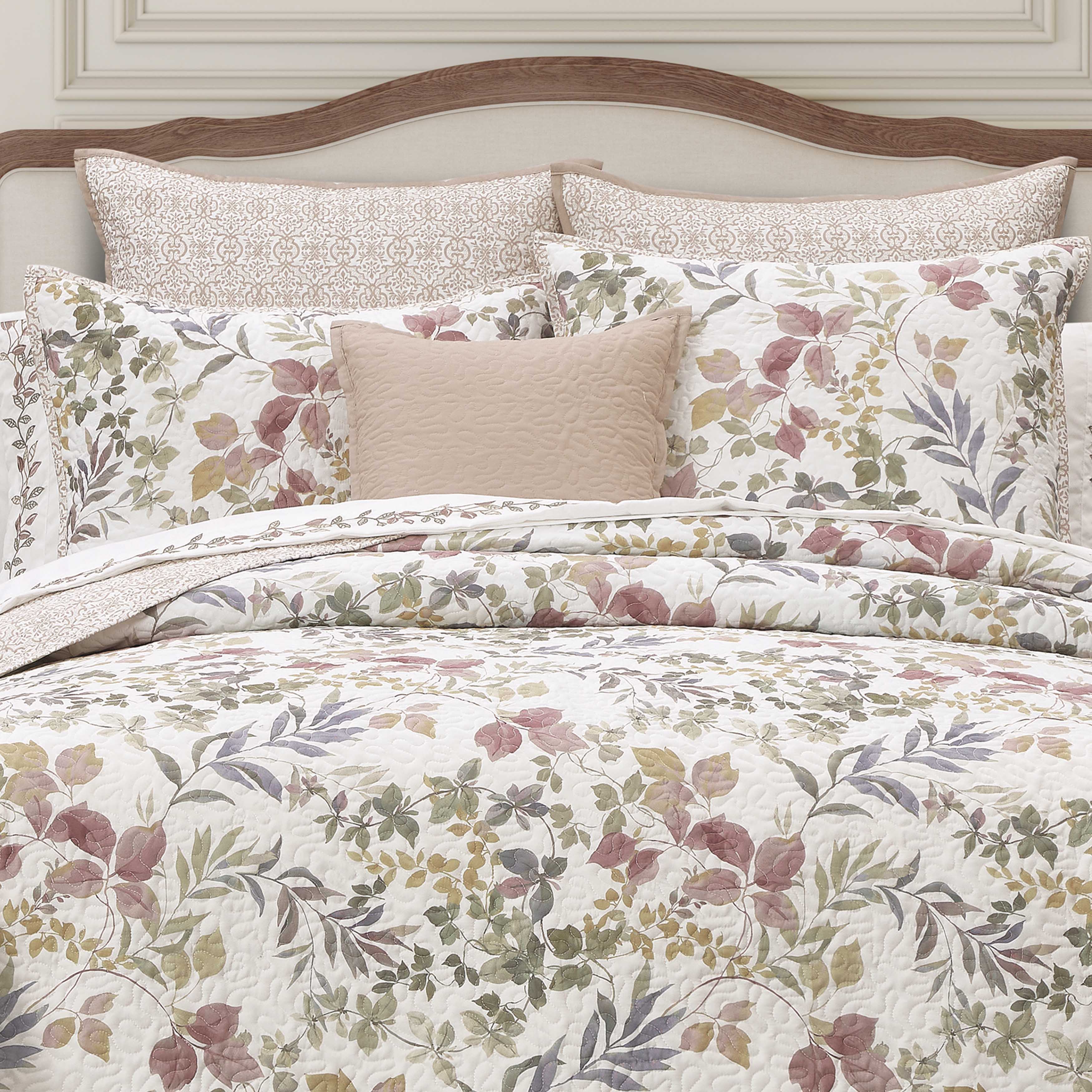 Rosewood Rose 3 Piece Quilt Set Quilt Sets By J. Queen New York