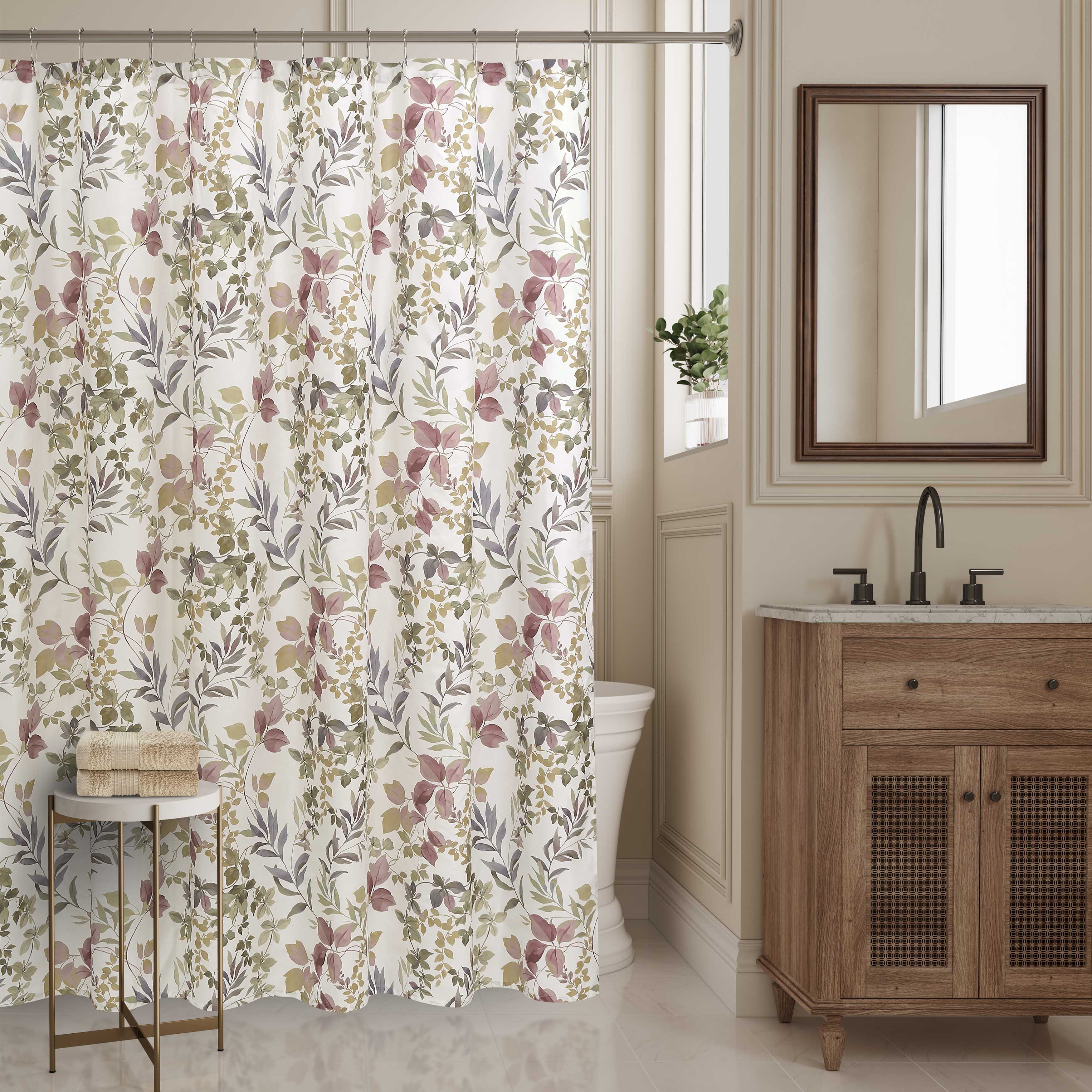 Rosewood Rose Shower Curtain Shower Curtain By J. Queen New York