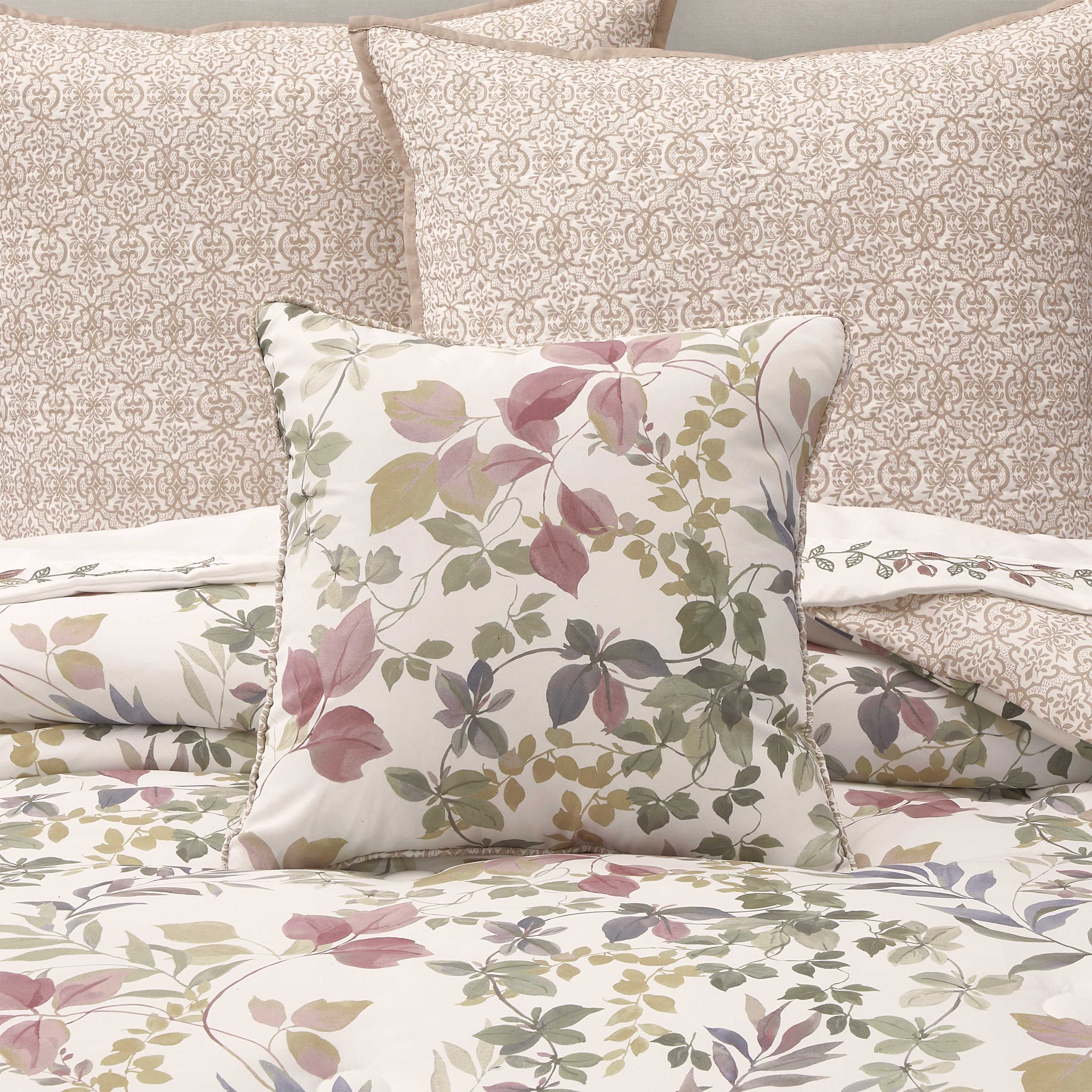 Rosewood Rose Square Decorative Throw Pillow 16" x 16" Throw Pillows By J. Queen New York