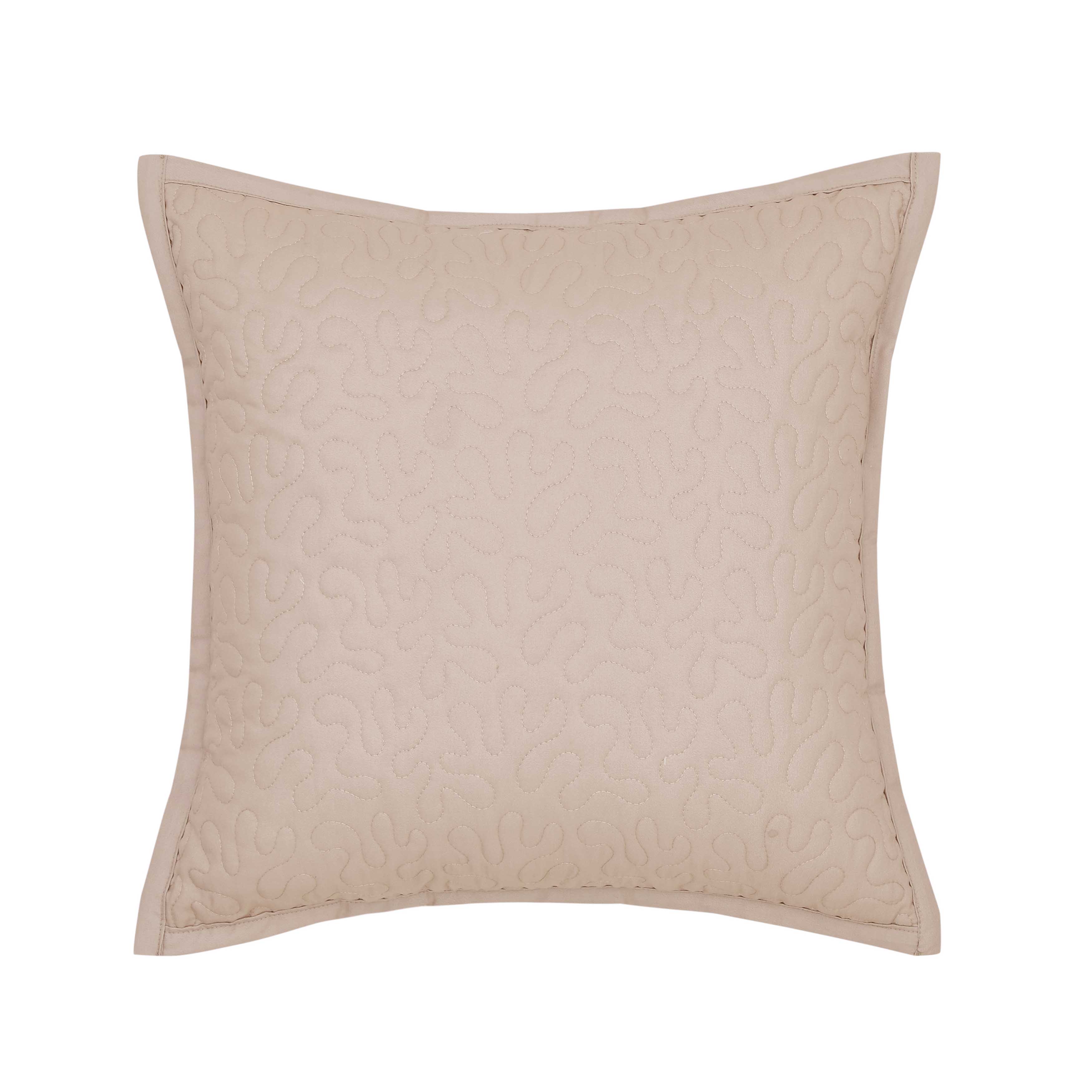 Rosewood Rose Square Quilted Decorative Throw Pillow 16" x 16" Throw Pillows By J. Queen New York