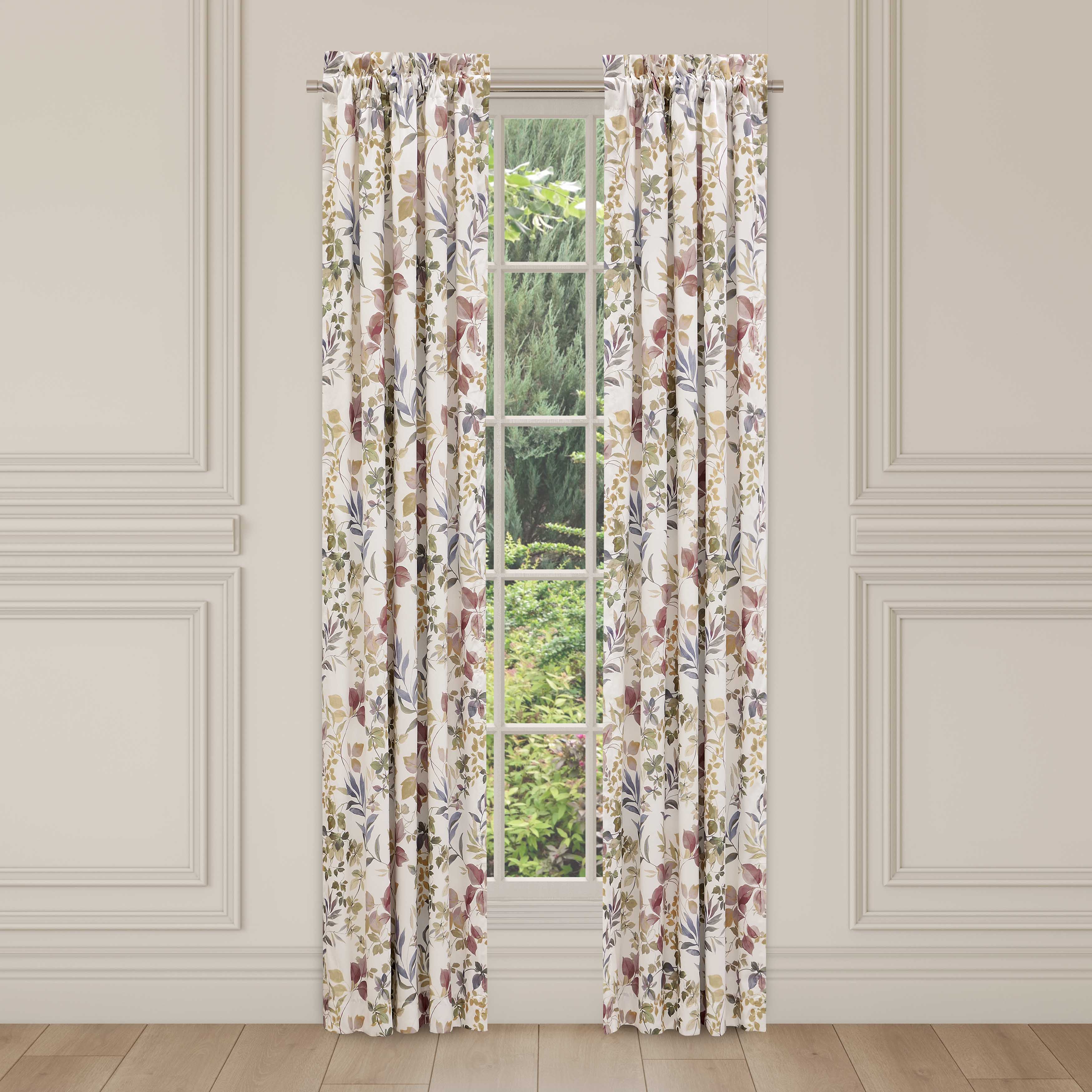 J Queen Rosewood Rose Square Window Panel Pair in Final Sale Window Panels By US Office - Latest-bedding