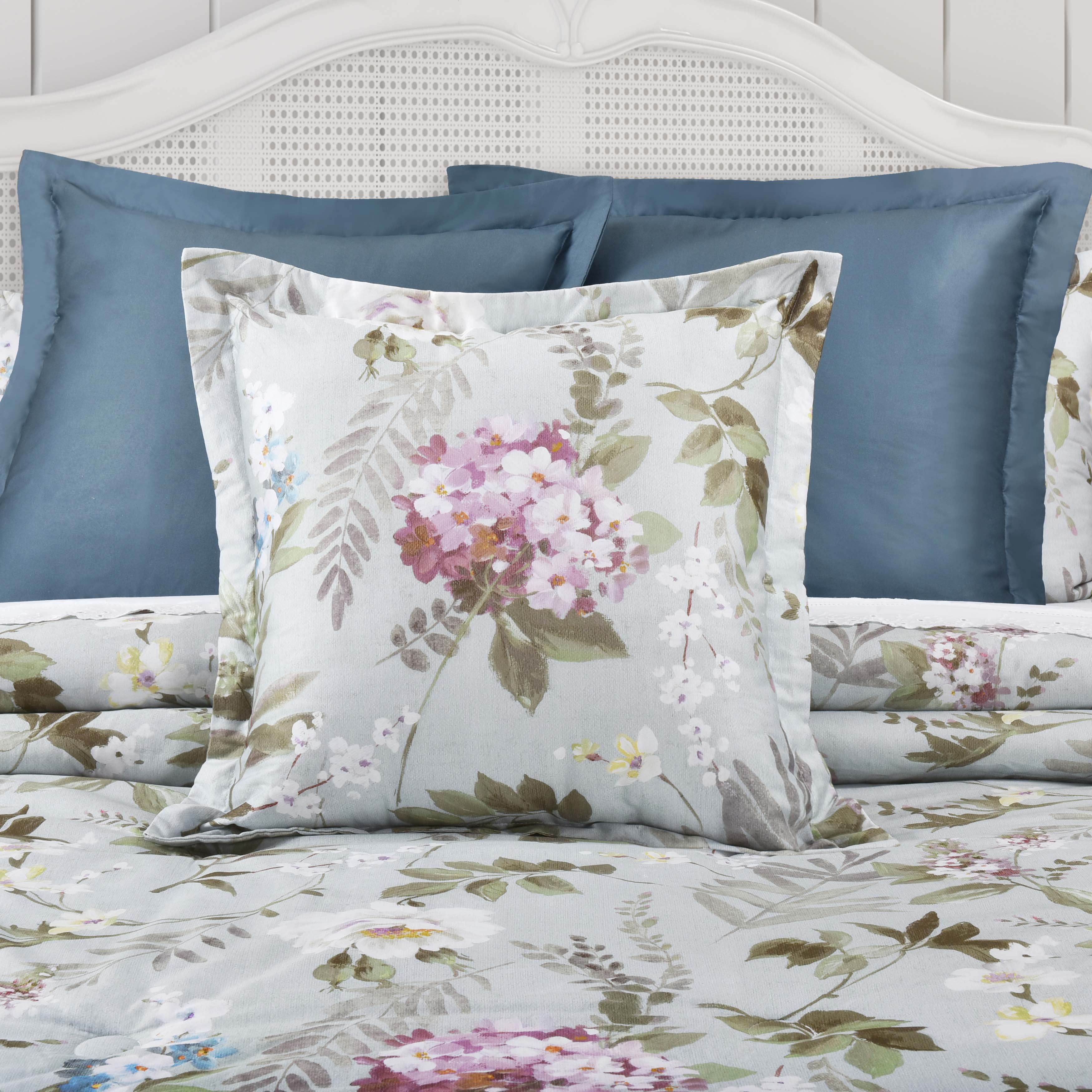 Sara Sea Foam Square Decorative Throw Pillow 20" x 20" Throw Pillows By J. Queen New York