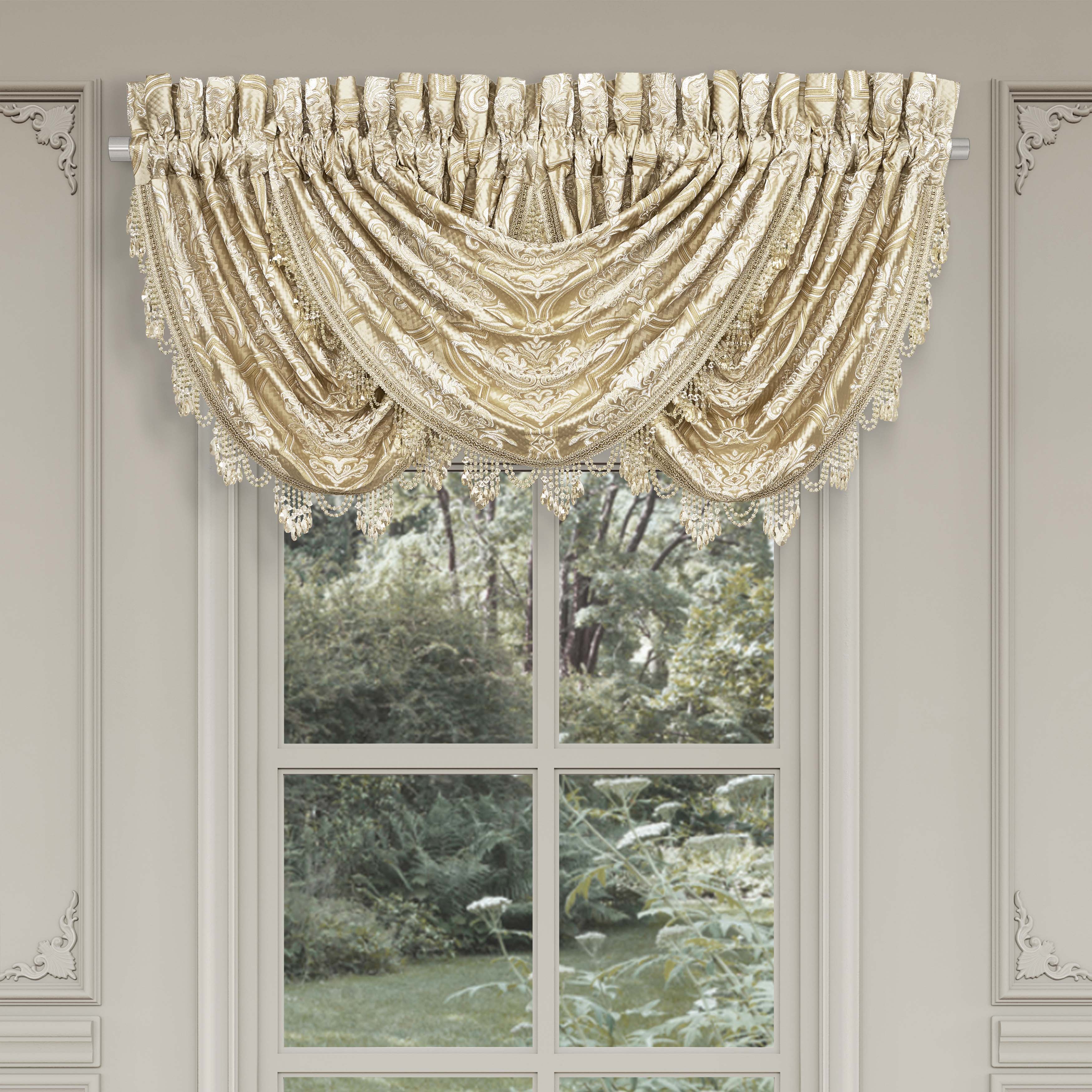 Sezanne Champagne Waterfall Window Valance Window Valances By J. Queen New York
