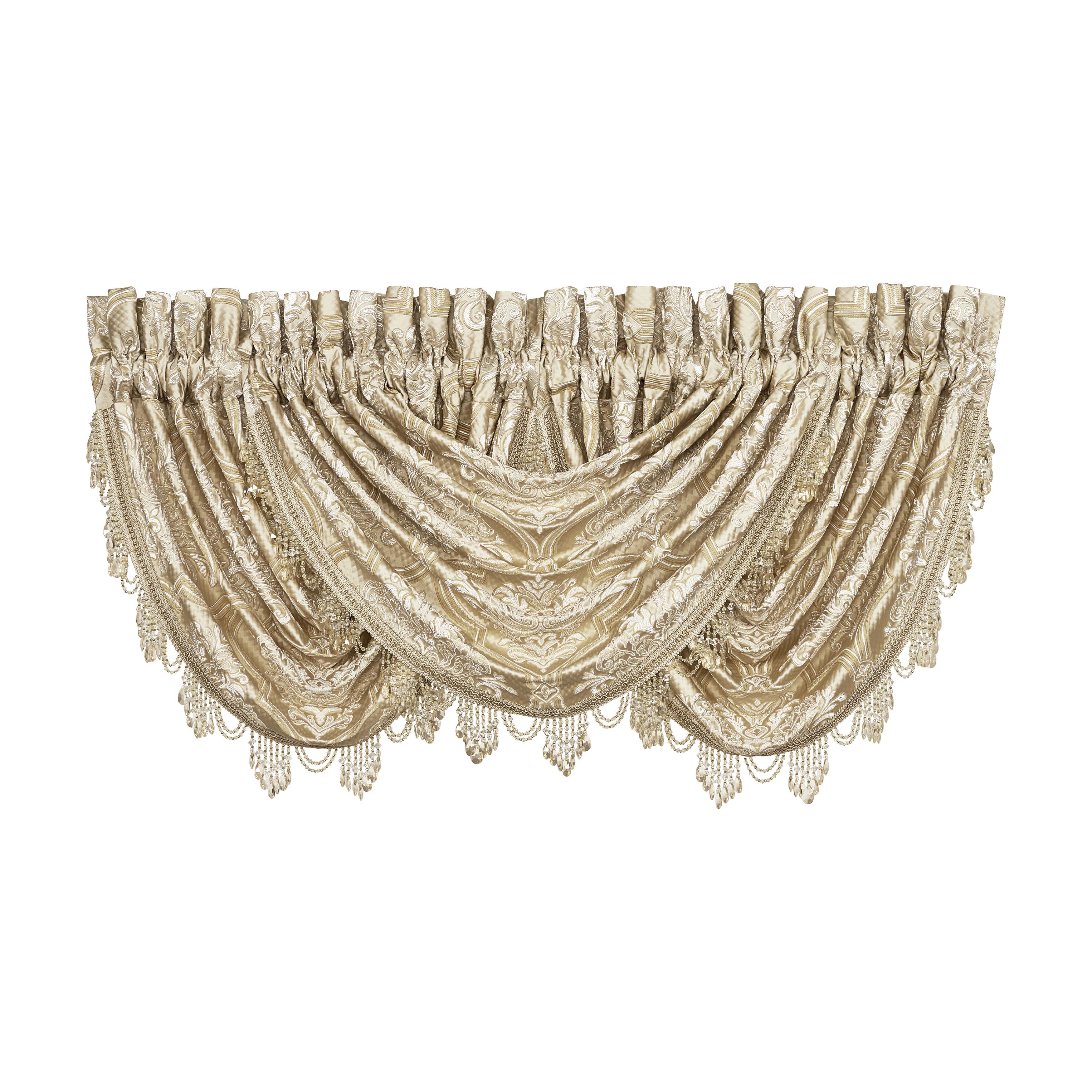 Sezanne Champagne Waterfall Window Valance Window Valances By J. Queen New York